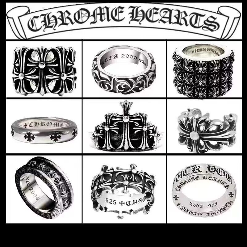 chrome hearts クロエ ハート クロス リング レトロ 男女兼用 カップル ペアリング