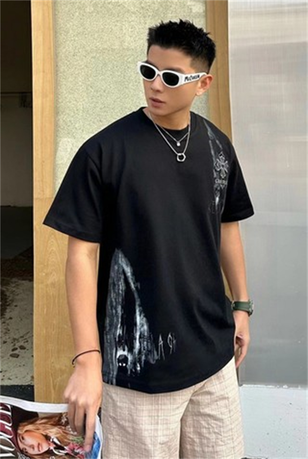 Chrome Hearts/クロウズハート ニューホースシューゴーストクロス Tシャツ