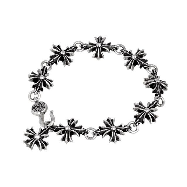 最安値に挑戦 クロムハーツ【Chrome Hearts】#4カットアウトクロスブレスレット 送料無料