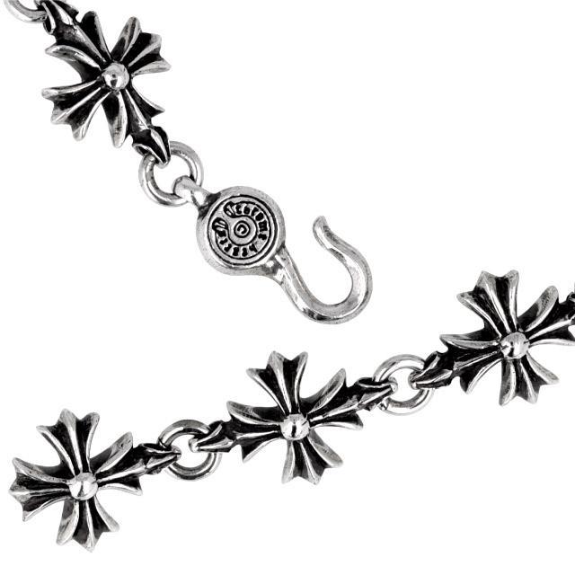 最安値に挑戦 クロムハーツ【Chrome Hearts】#4カットアウトクロスブレスレット 送料無料