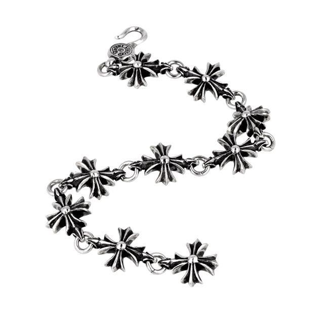 最安値に挑戦 クロムハーツ【Chrome Hearts】#4カットアウトクロスブレスレット 送料無料