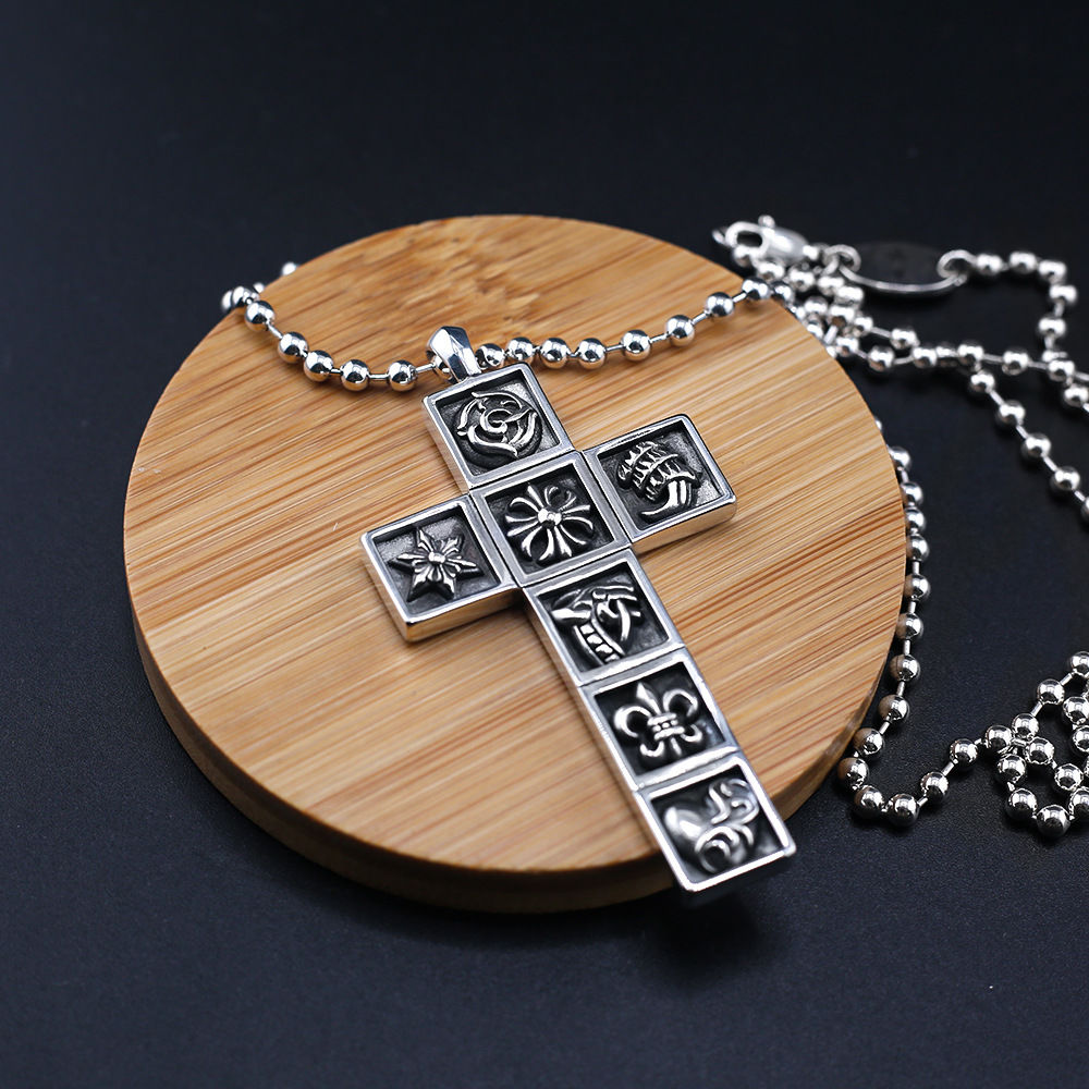 Chrome Hearts ニュークラシックヴィンテージマルチエレメントクロスペンダントネックレスアンカーギフト