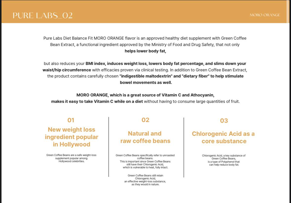 Purelabs Moro Orange Diet