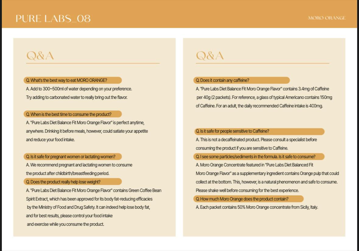 Purelabs Moro Orange Diet