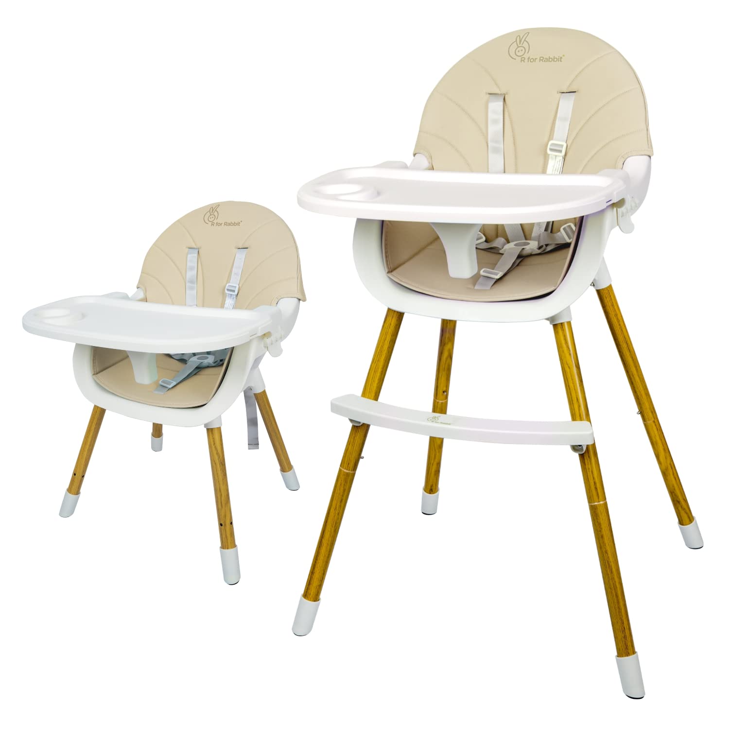 Star of Baby Walnut 4 in 1 Multifunctional Baby Feeding High Chair for Kids | Smart Kids Feeding Booster Chair | Kids Feeding Chair |360 Degree Rotatable Seat With 7 Recline Positions | High Stool for Baby Age 6 Months to 36 Months ( Graphite )