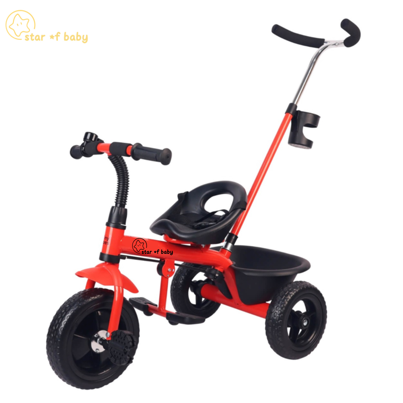 Tiny Toes Grand Ex Kids Tricycle (Red) | Star of Baby