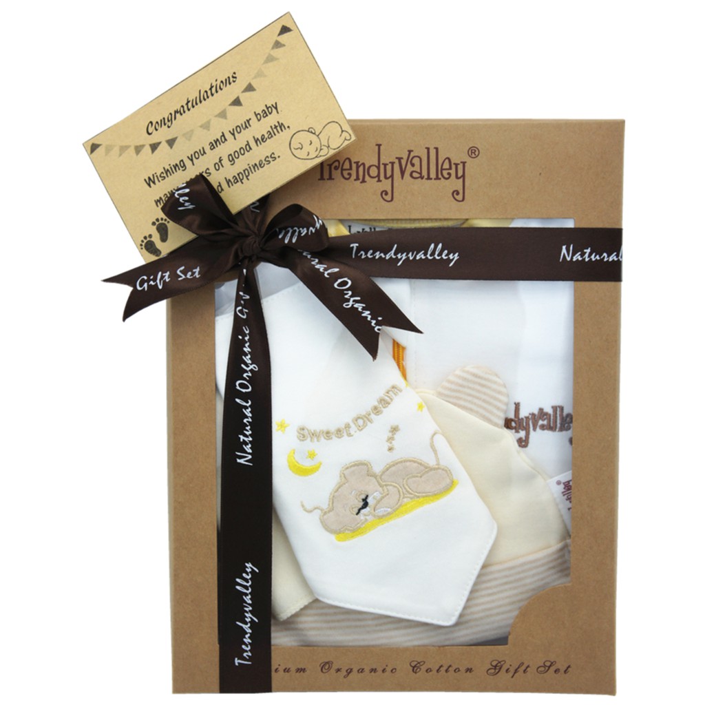 Trendyvalley Organic Cotton Gift Box Newborn Starter Set 4