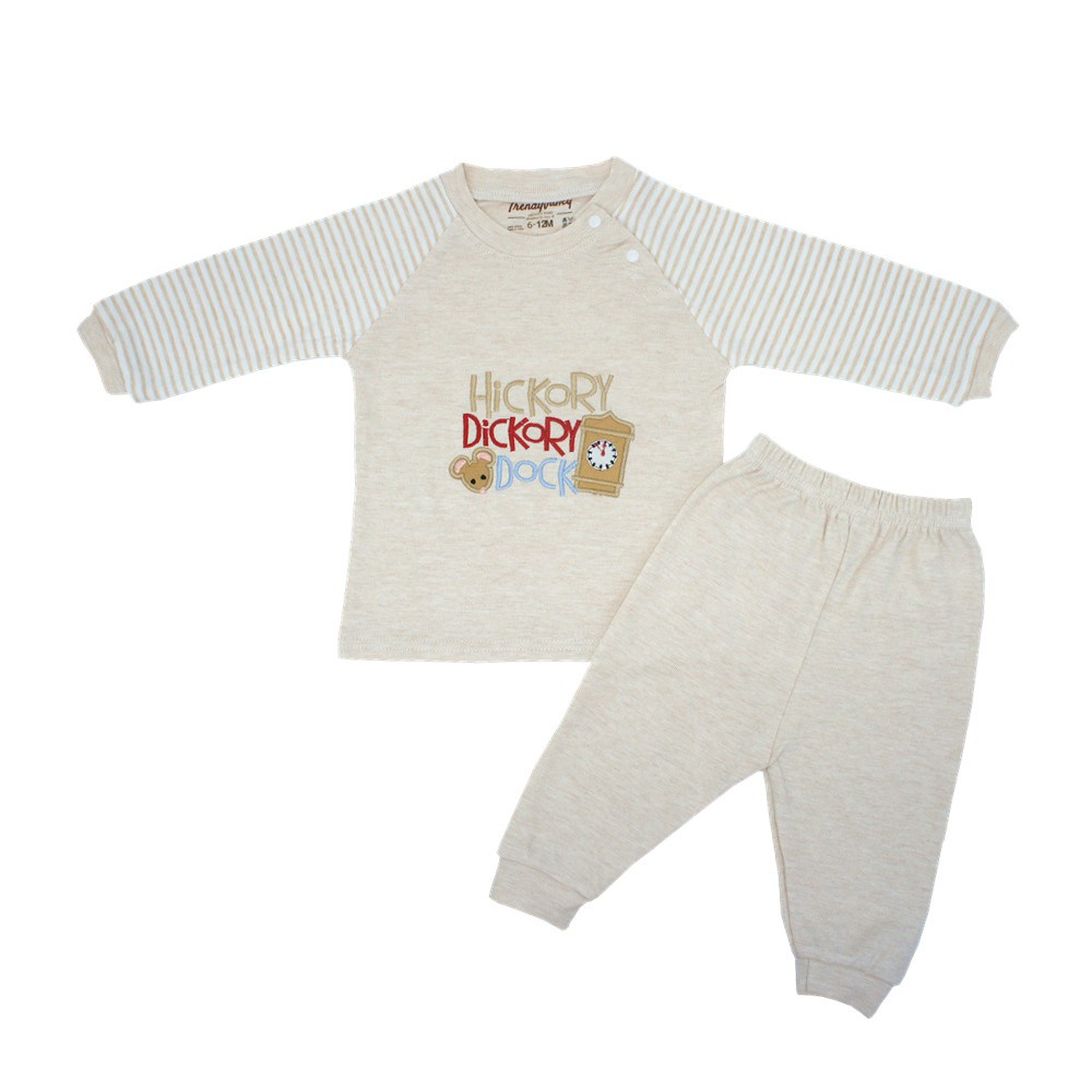 Trendyvalley Organic Cotton Baby Pyjamas Set Hickory