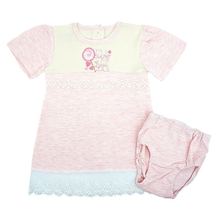 Trendyvalley Organic Cotton Pink Lollipop Dress