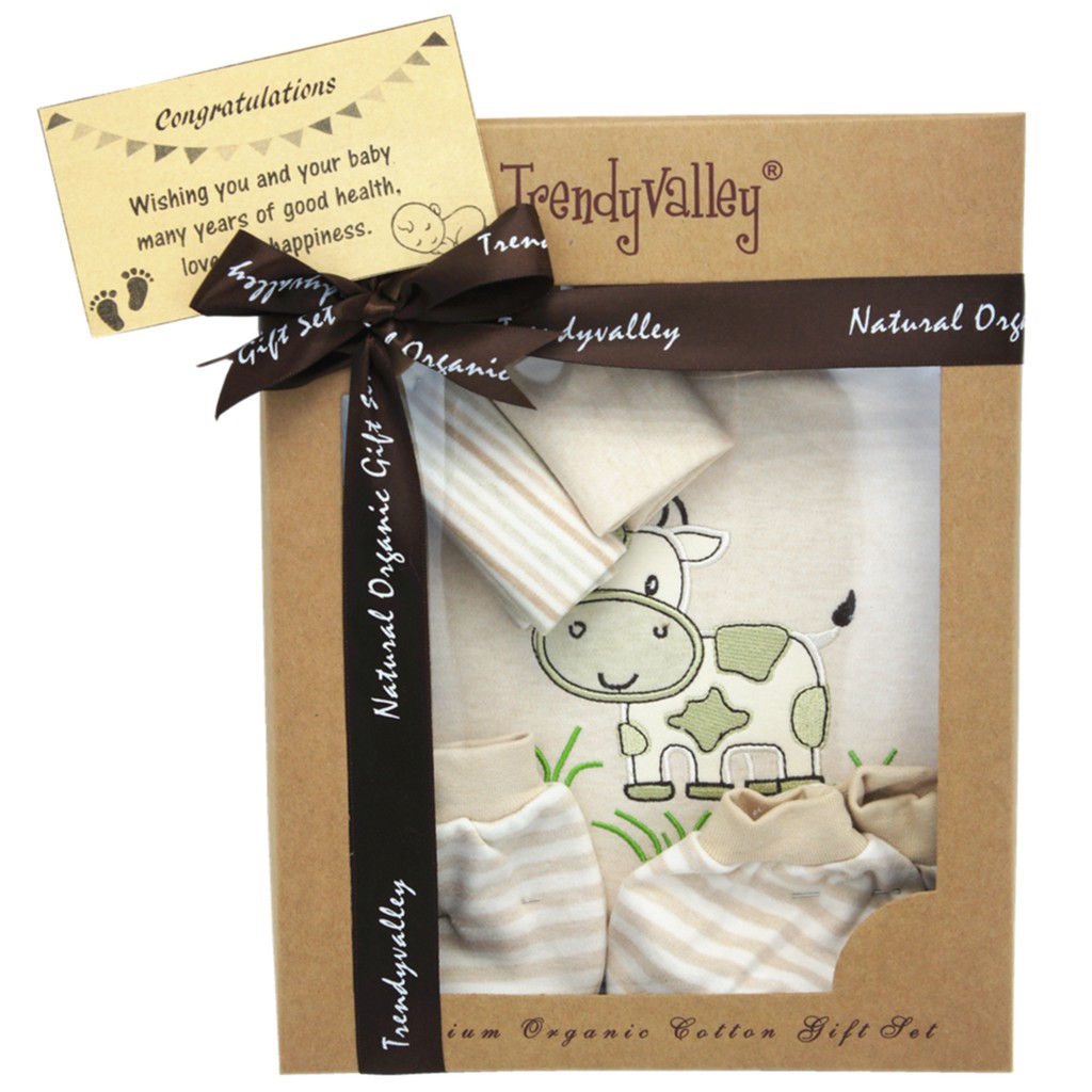 TrendyvalleyOrganic Cotton Gift Box Newborn Starter Set 1