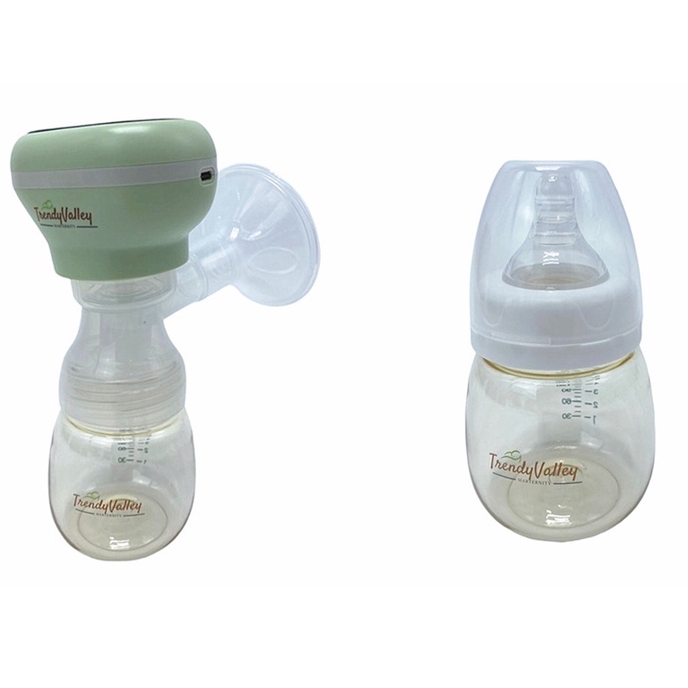 Trendyvalley Ample Wireless Breast Pump (Single)+Trendyvalley 3 PPSU Milk Bottles