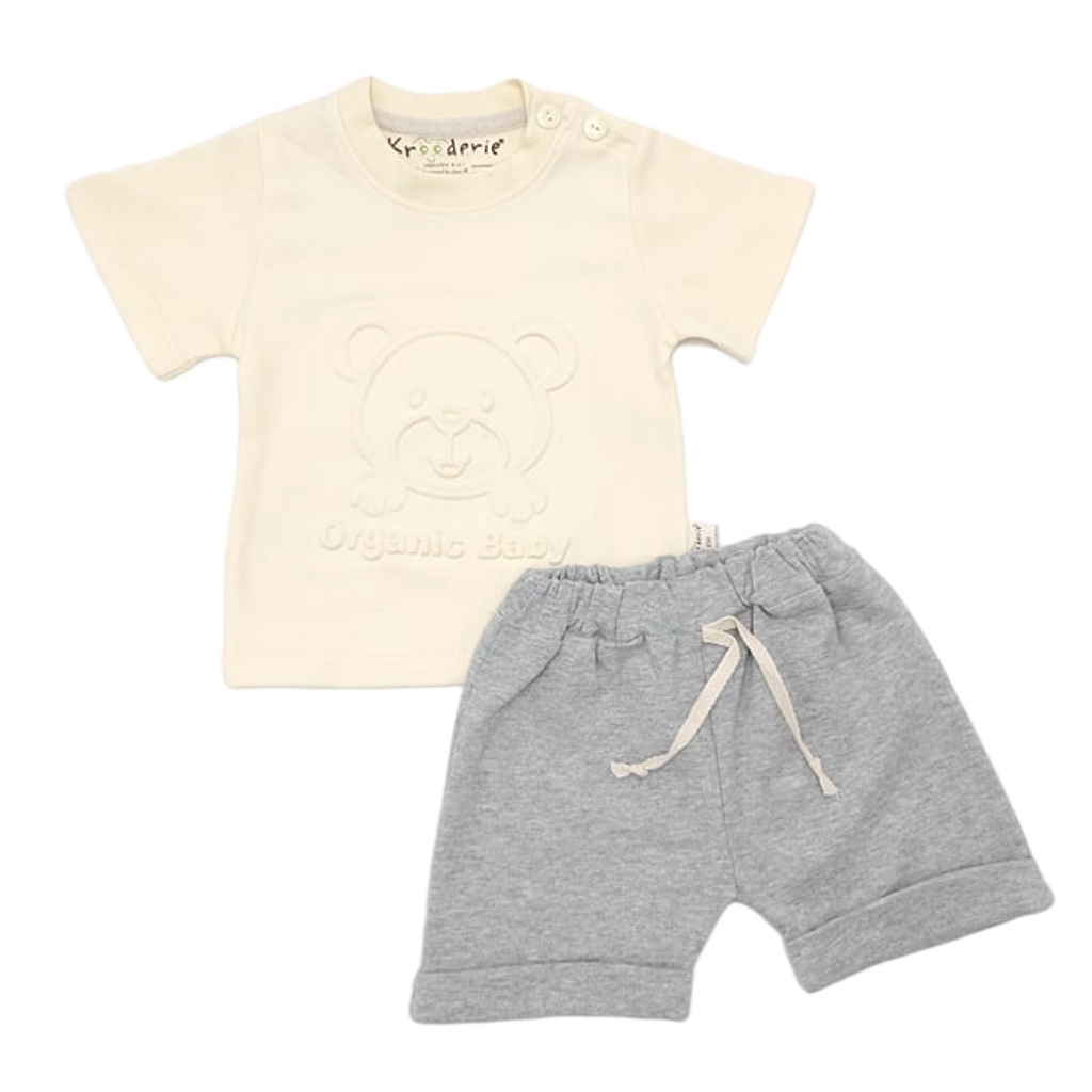 Trendyvalley Gelvano 0-10 YearsOld Organic Cotton Kids & Baby Outing wear Short Sleeve Shirt TShirt Short Pants BinoBear