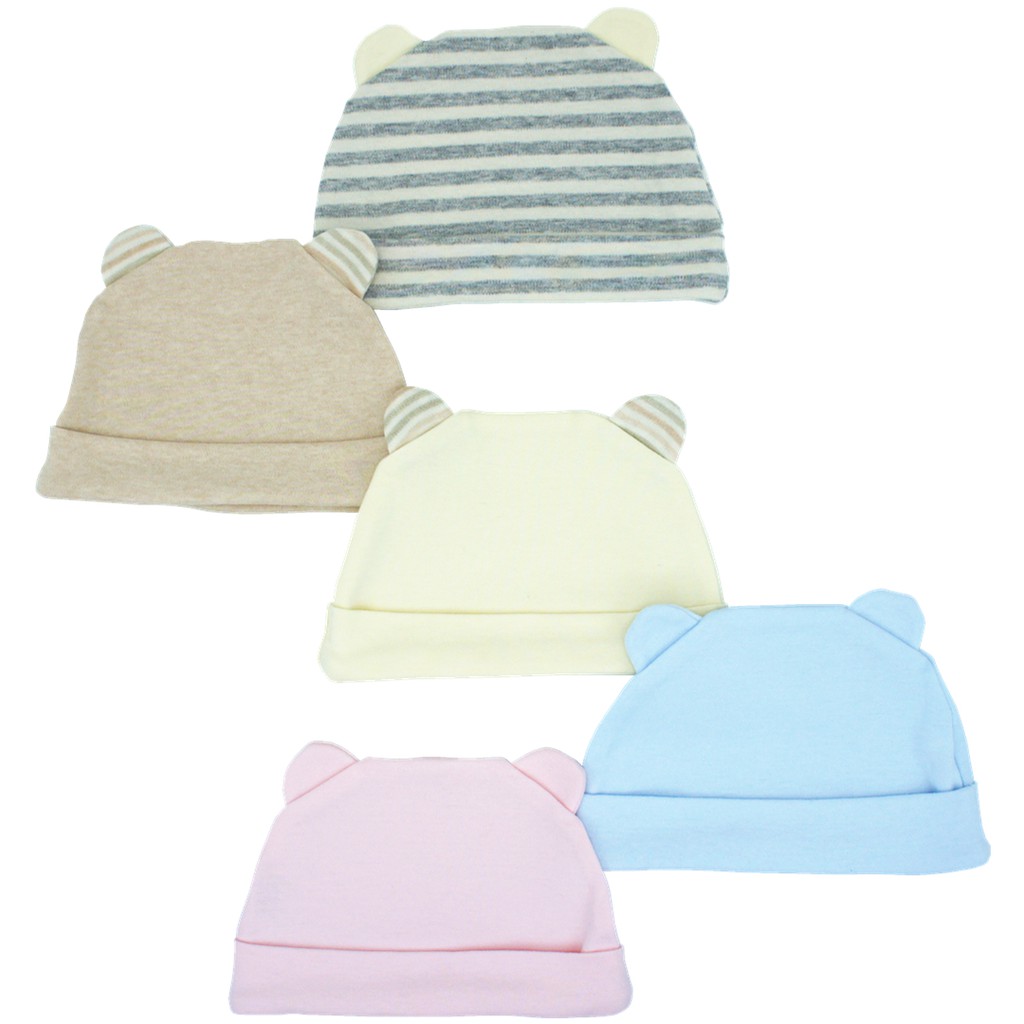Trendyvalley Organic Cotton Baby Hat Bear Design