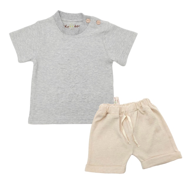 Trendyvalley Organic Cotton Kids & Baby Outing wear Short Sleeve Shirt TShirt Short Pants Roar