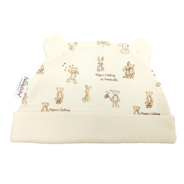 Trendyvalley Organic Cotton Baby Hat (Printed Design)
