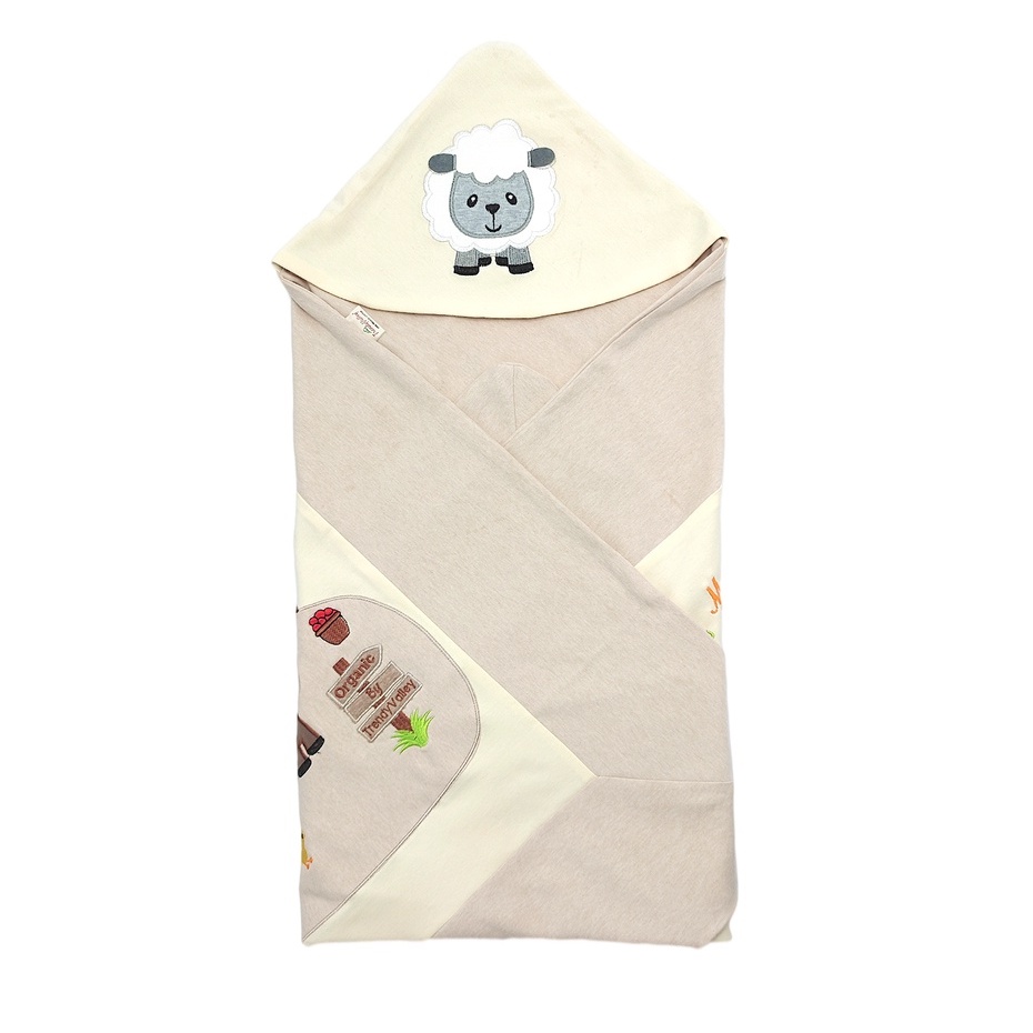 Trendyvalley Organic Cotton Baby Wrapper Baby Blanket 2 In 1