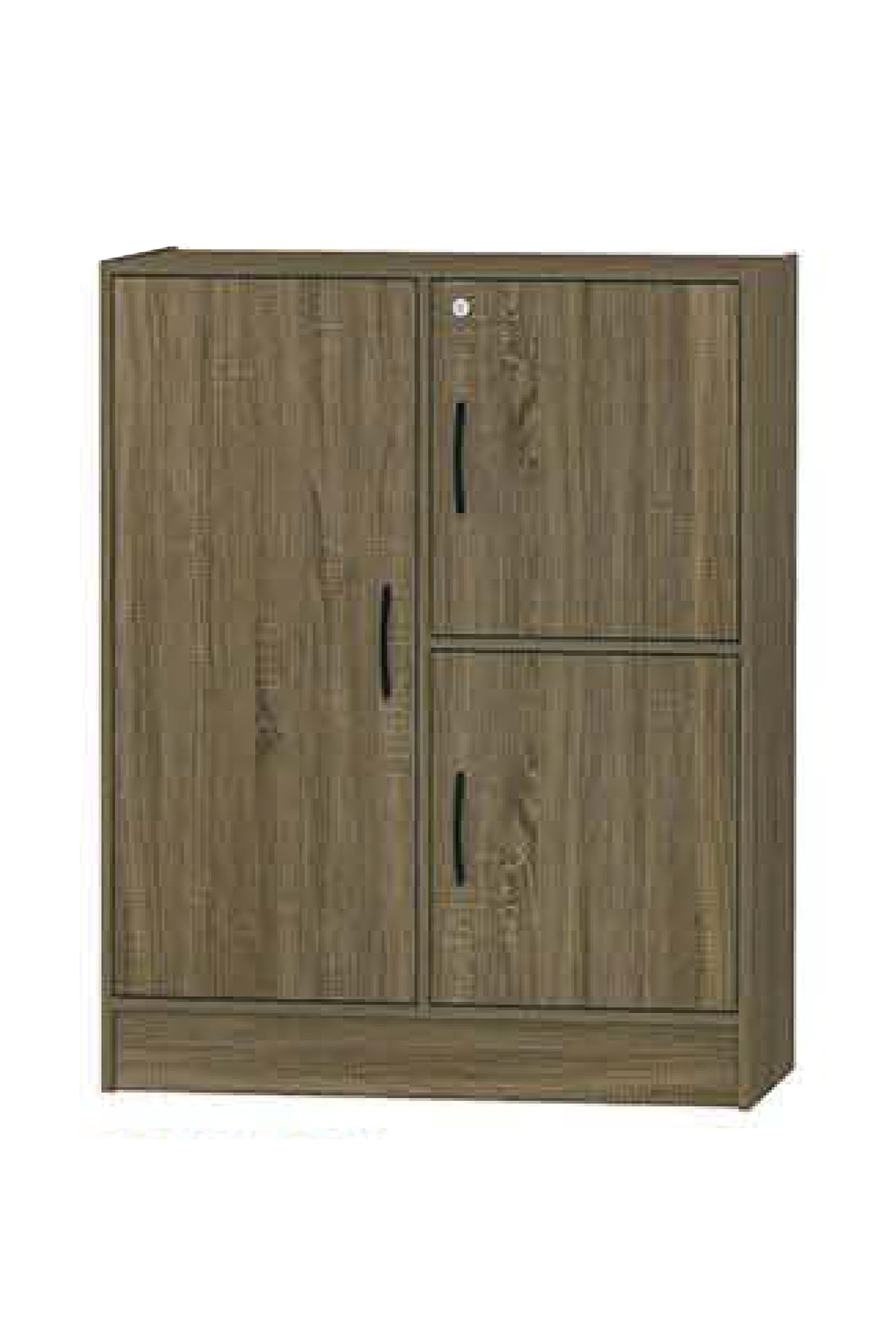 3 Door 1 Lock Wooden Children Multipurpose Cabinet
