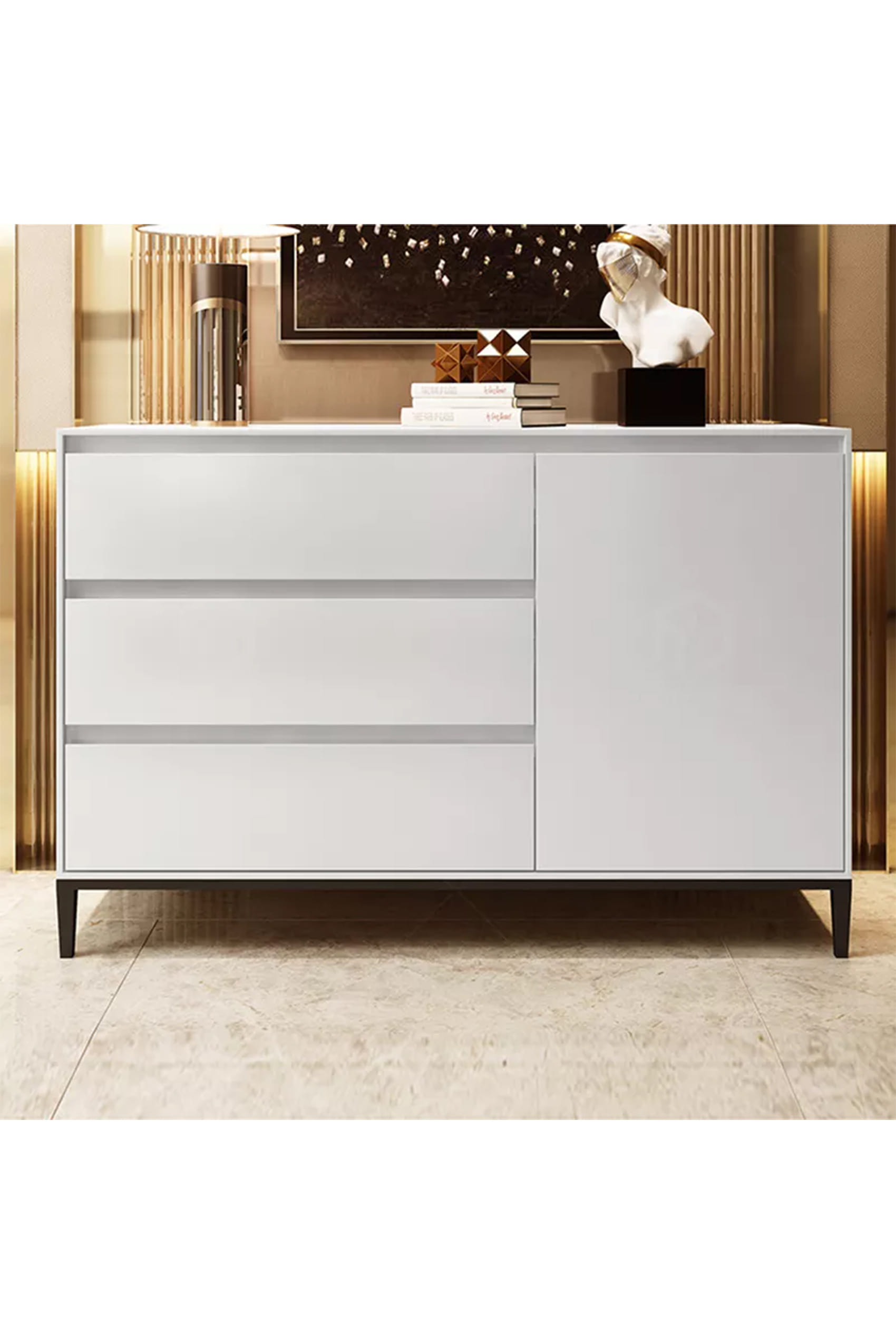 Posen 1 Door 3 Drawer Multipurpose Cabinet