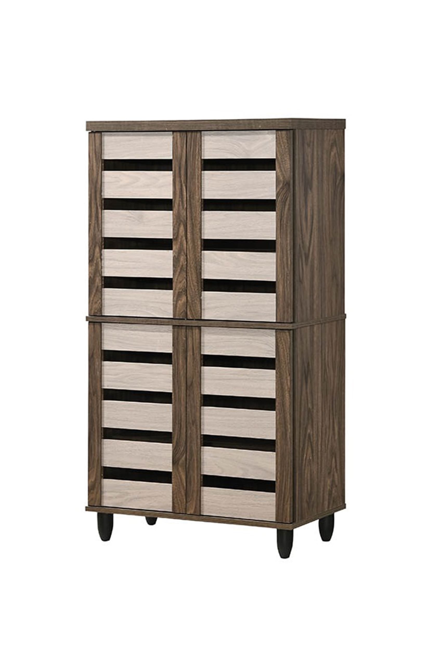 Jim Double Deck 4 Door Shoe Cabinet