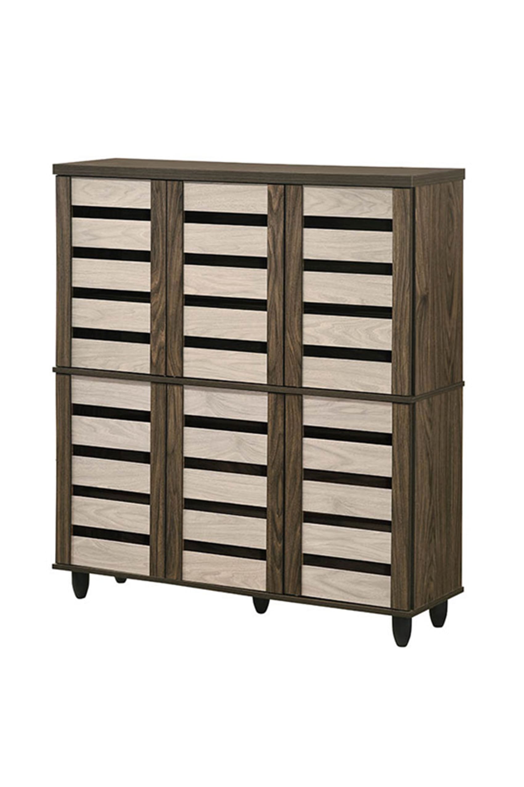 Jim Double Deck 6 Door Shoe Cabinet