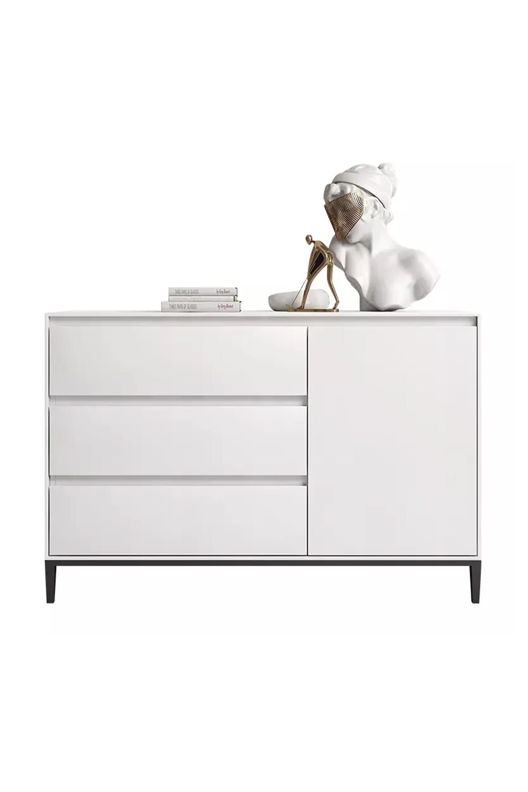 Posen 1 Door 3 Drawer Multipurpose Cabinet