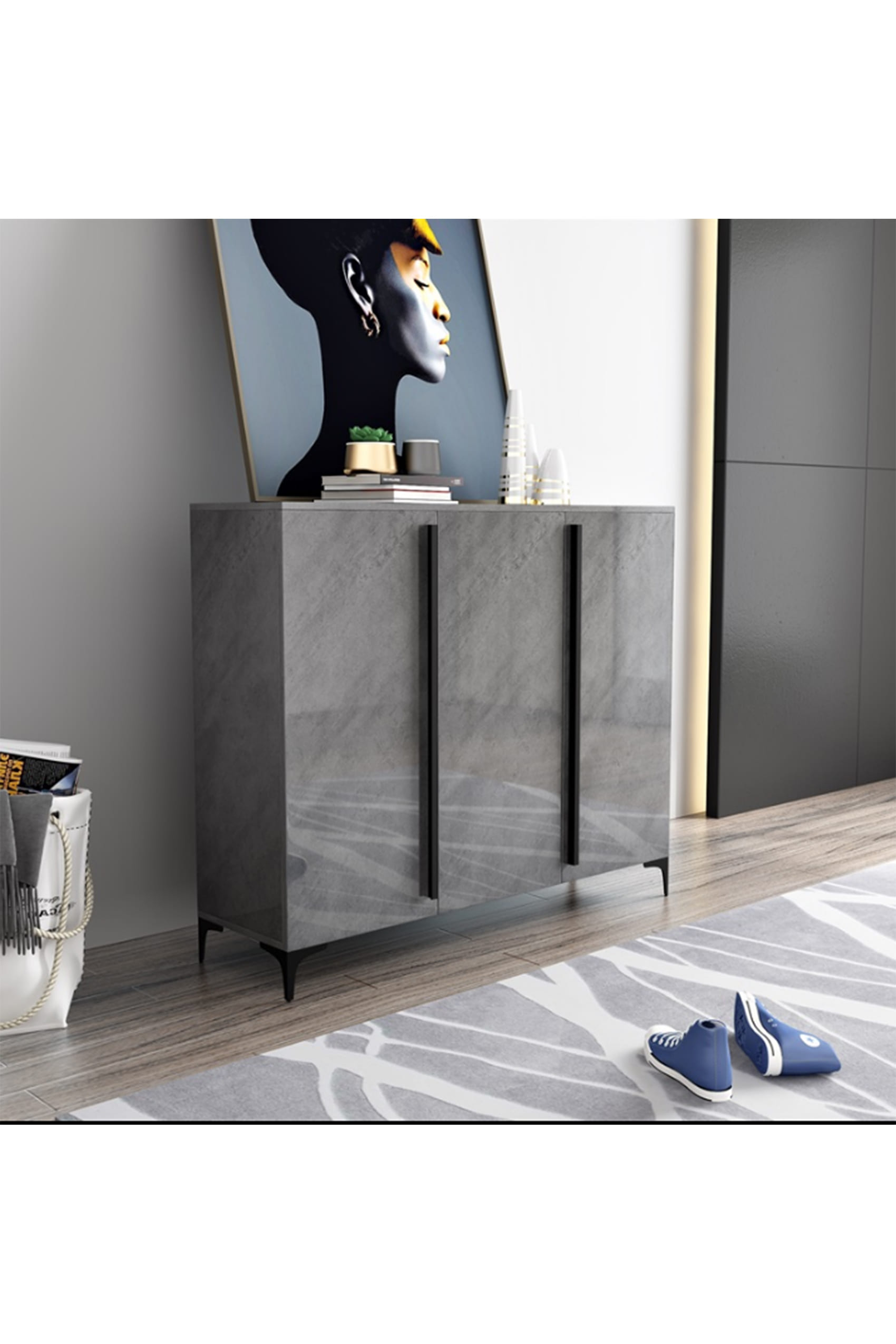 Scarpa 3 Door Shoe Cabinet 