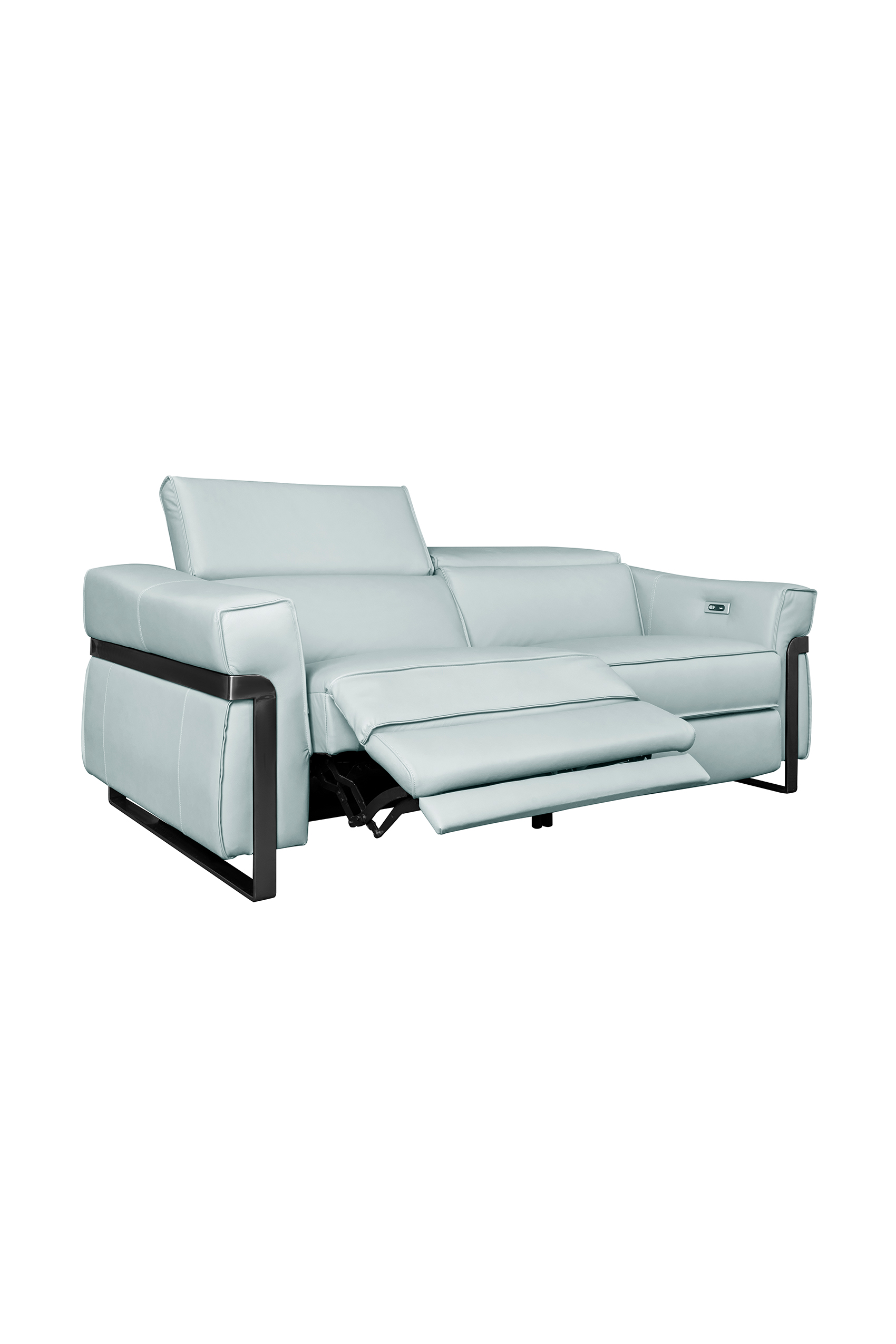 Cameri Leather Sofa with Dual Recliner