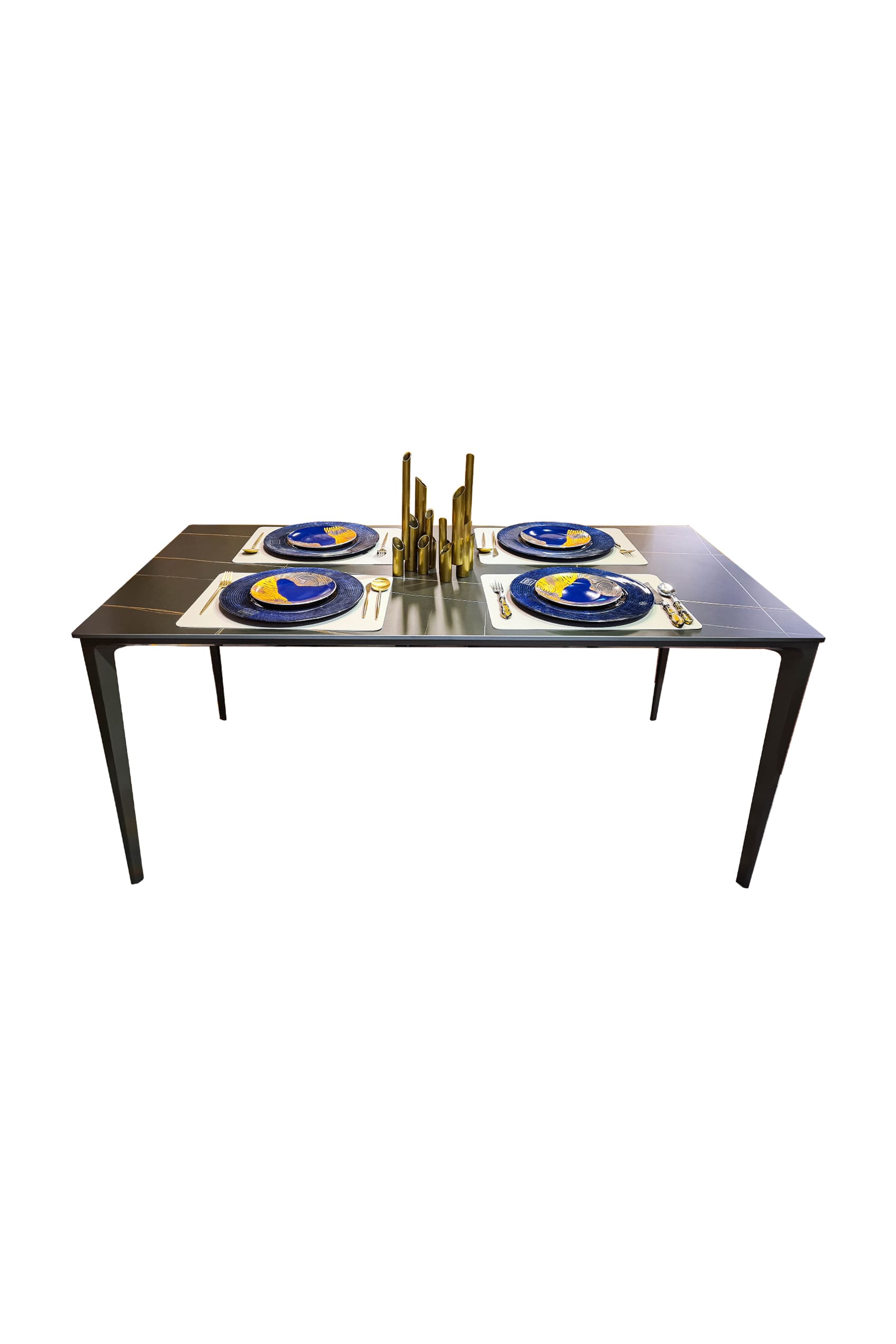 Gallotti Sintered Stone Matt Marquina Gold Dining Table