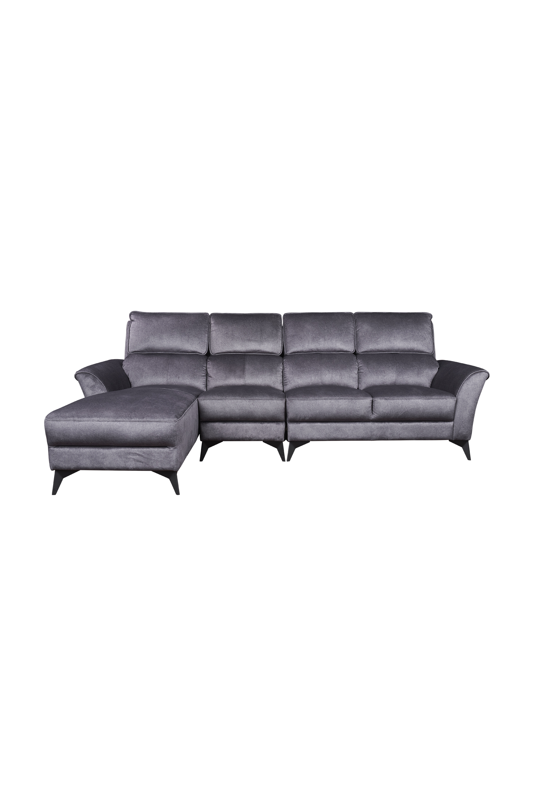 Gatto High Tech Fabric L-Shape Sofa with High Backrest