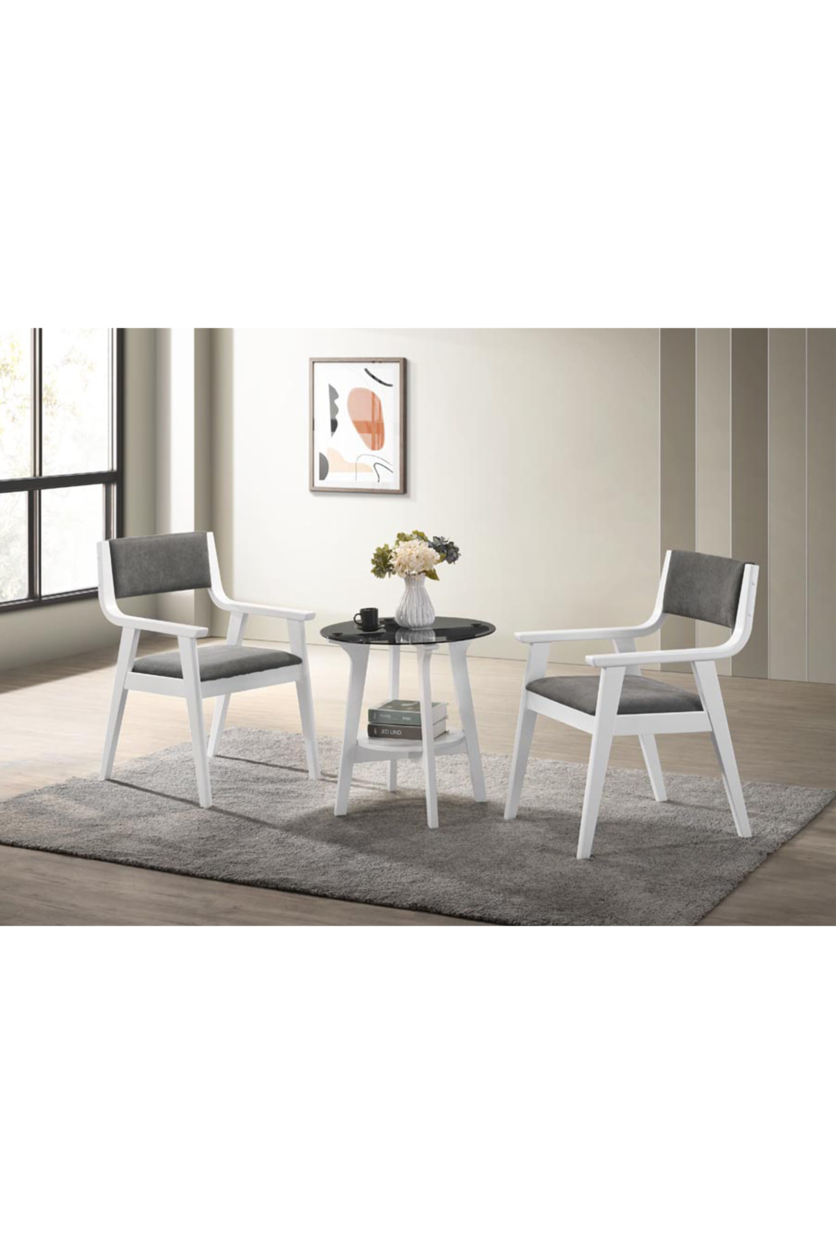 Kitakata Outdoor Set with Chita Dining Arm Chairs