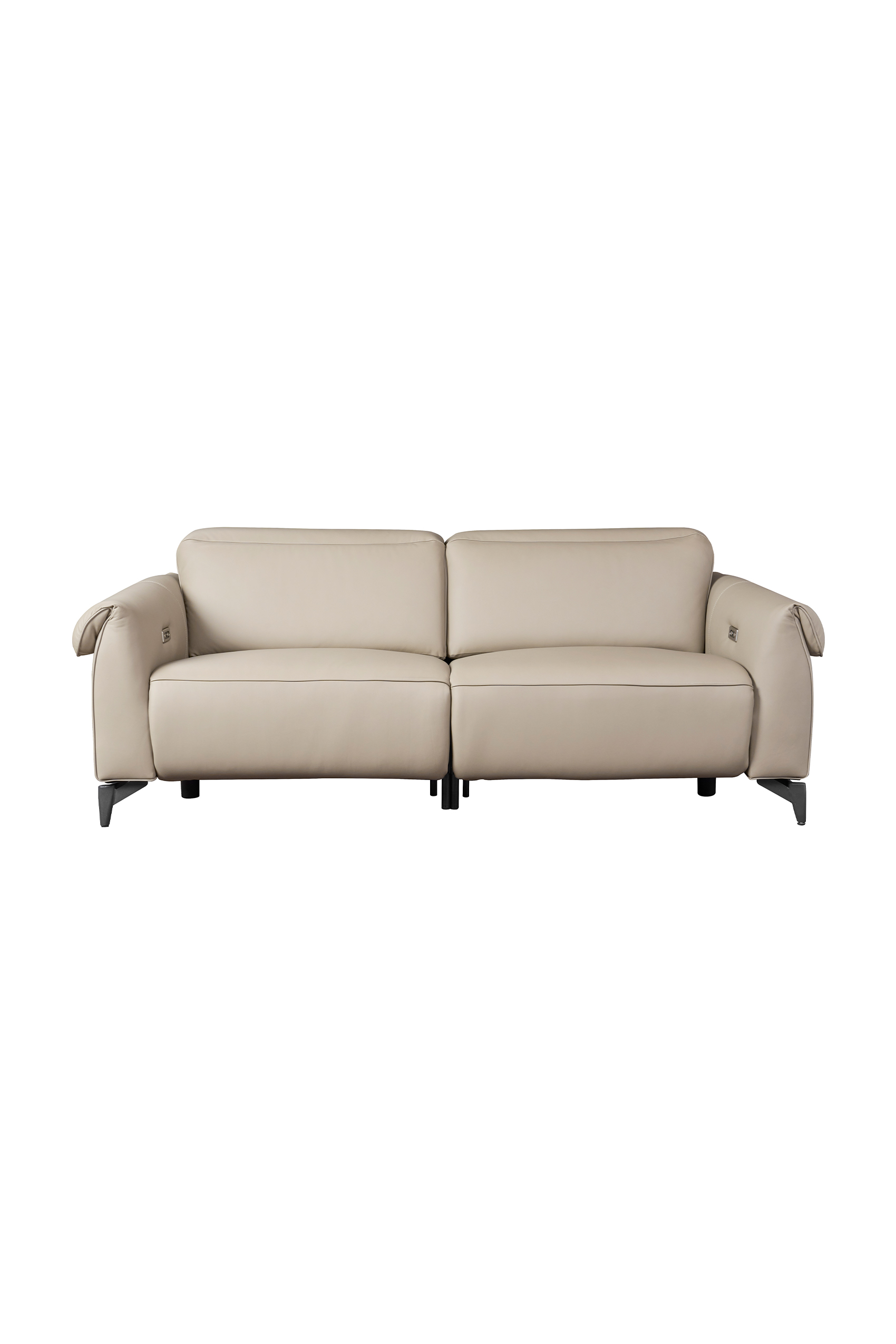 Loceri Leather Sofa with Dual Recliner
