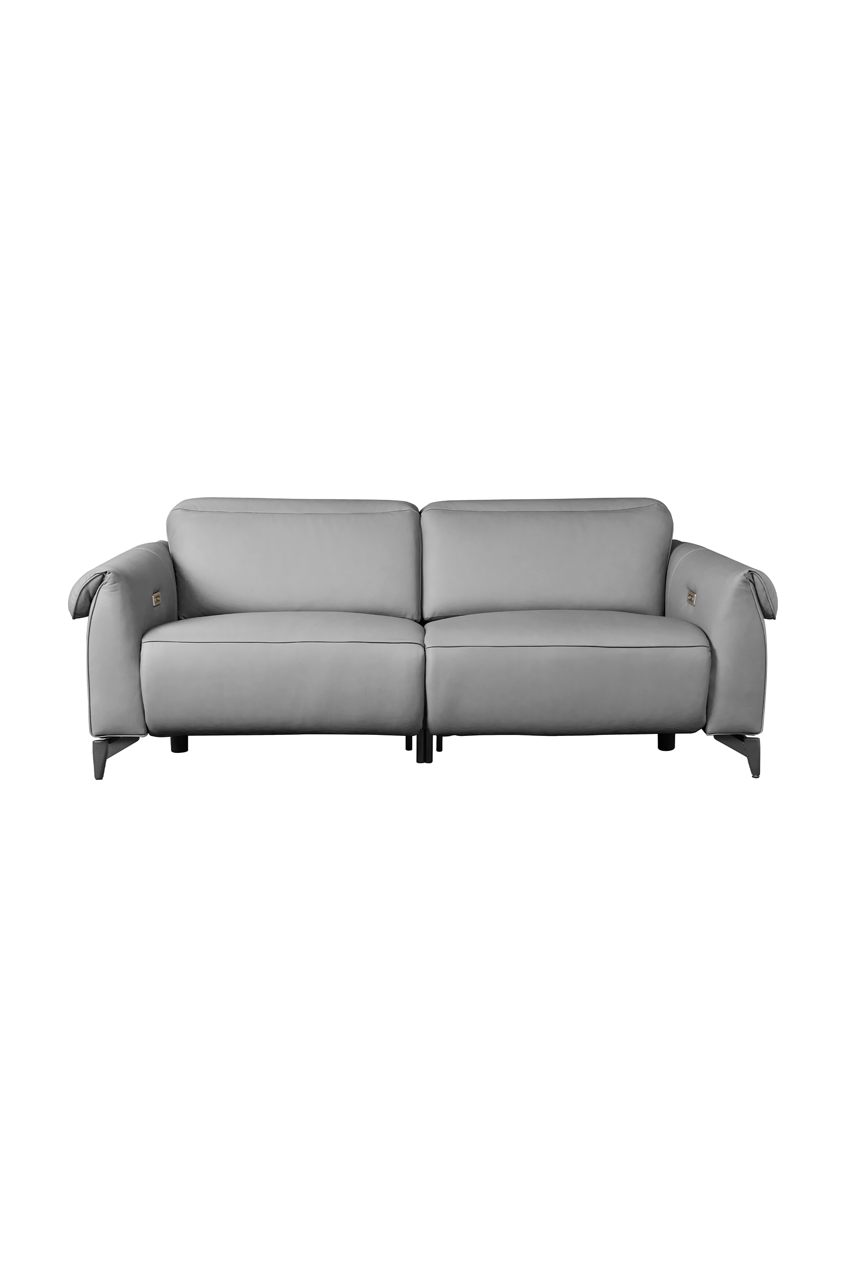Loceri Leather Sofa with Dual Recliner