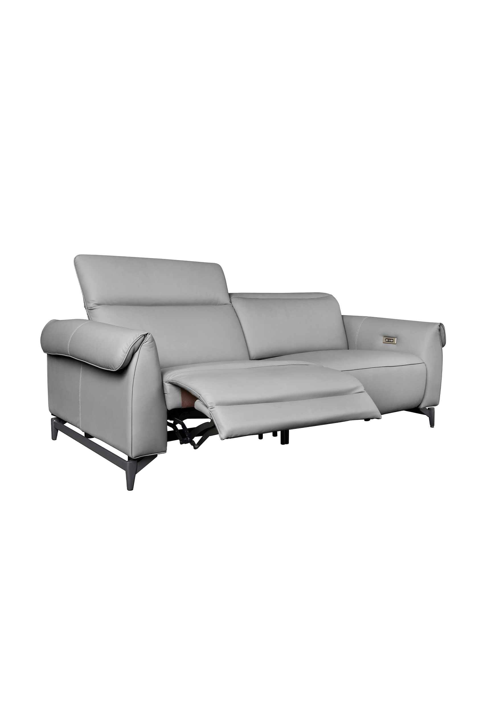 Loceri Leather Sofa with Dual Recliner