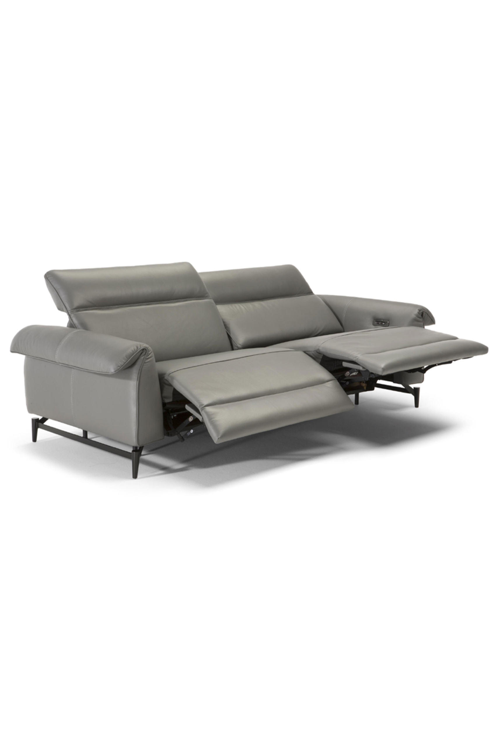 Loceri Leather Sofa with Dual Recliner