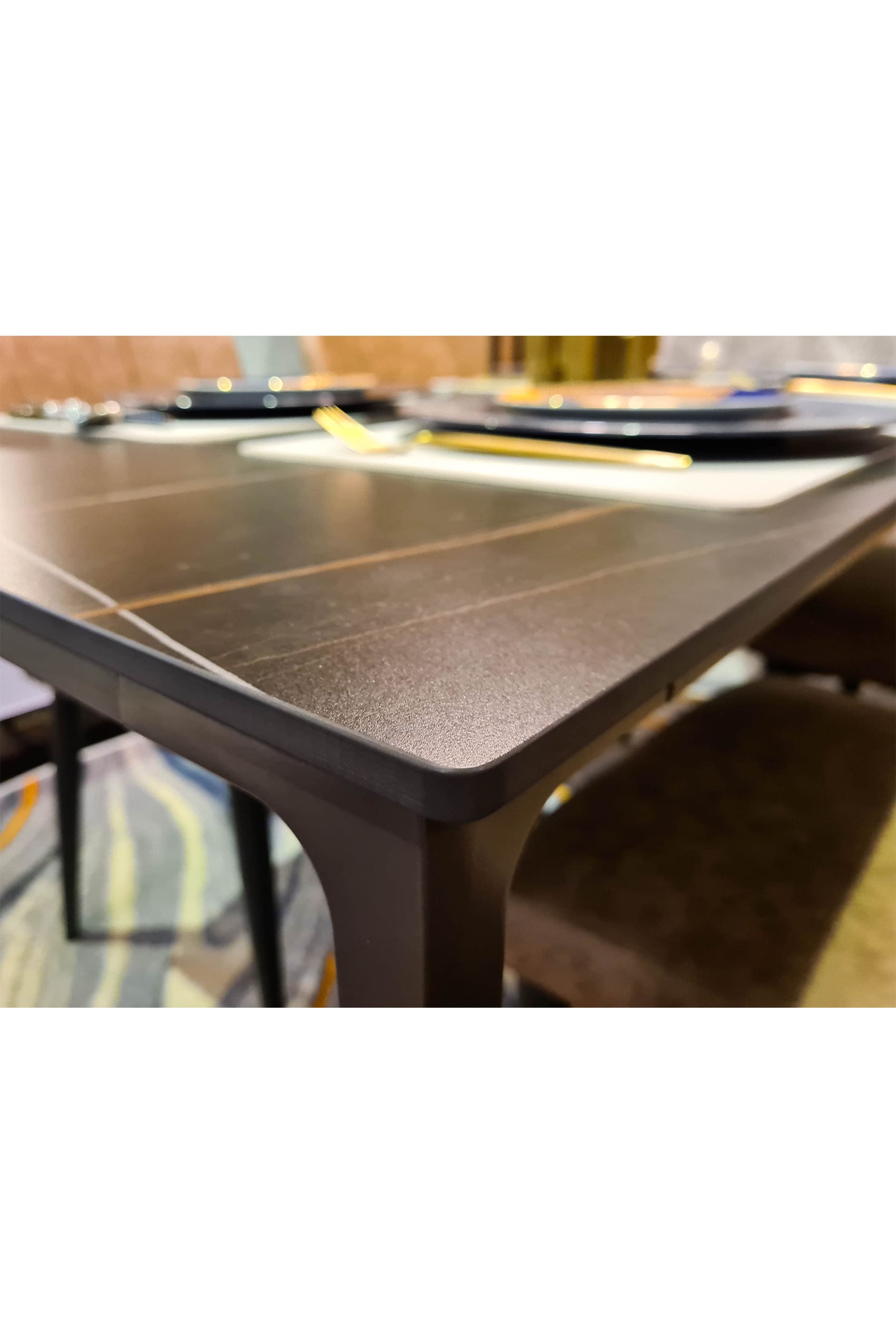 Gallotti Sintered Stone Matt Marquina Gold Dining Table