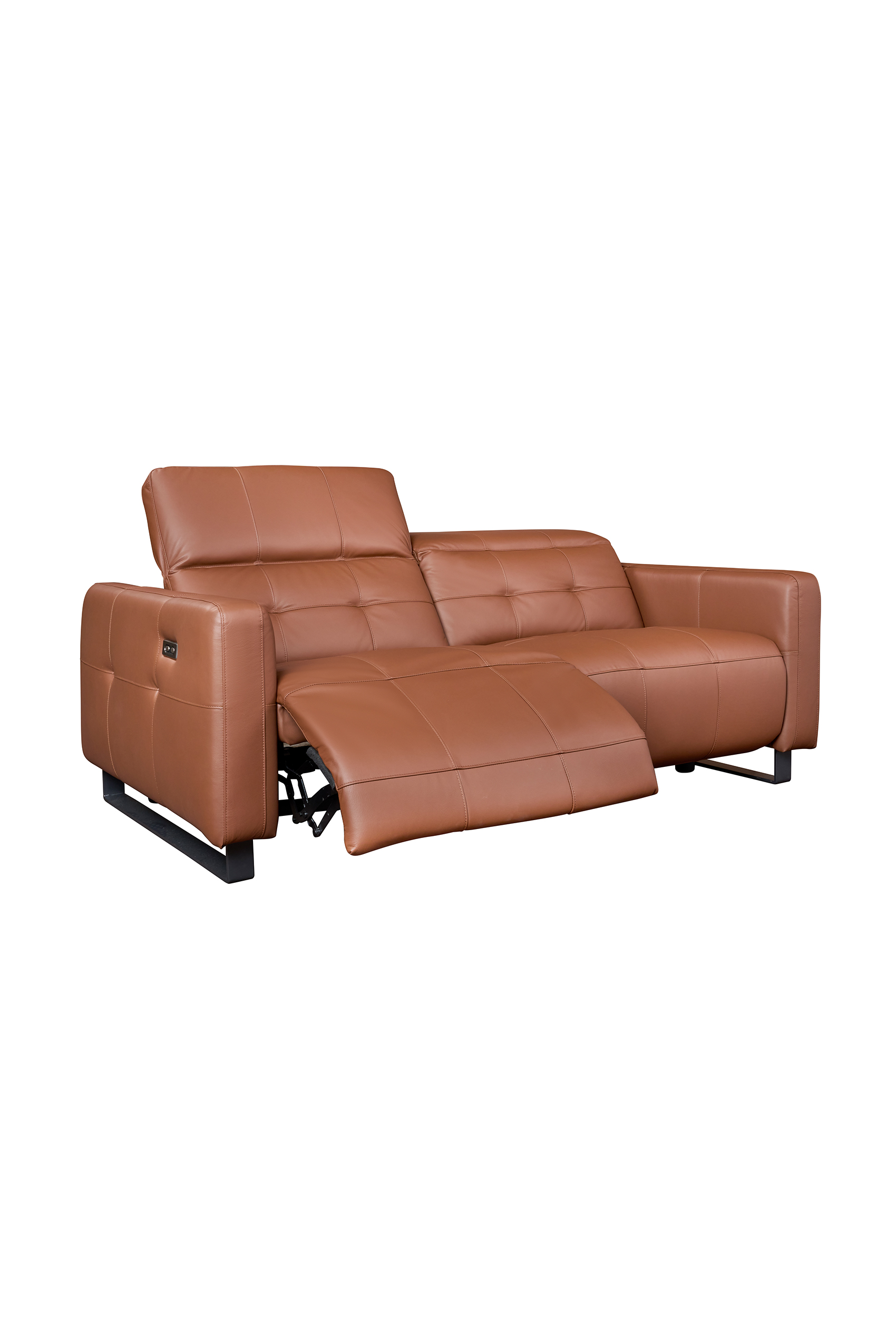 Resia Leather Sofa with Dual Recliner