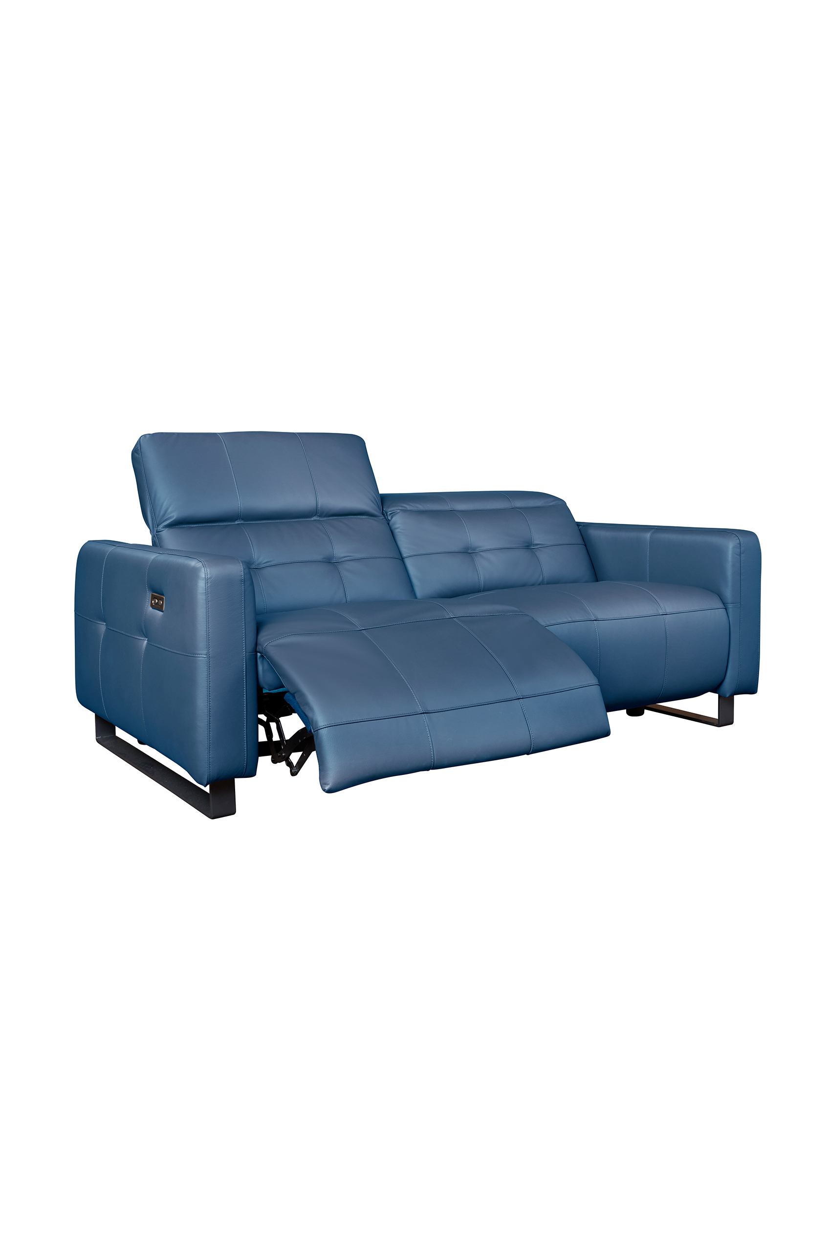 Resia Leather Sofa with Dual Recliner