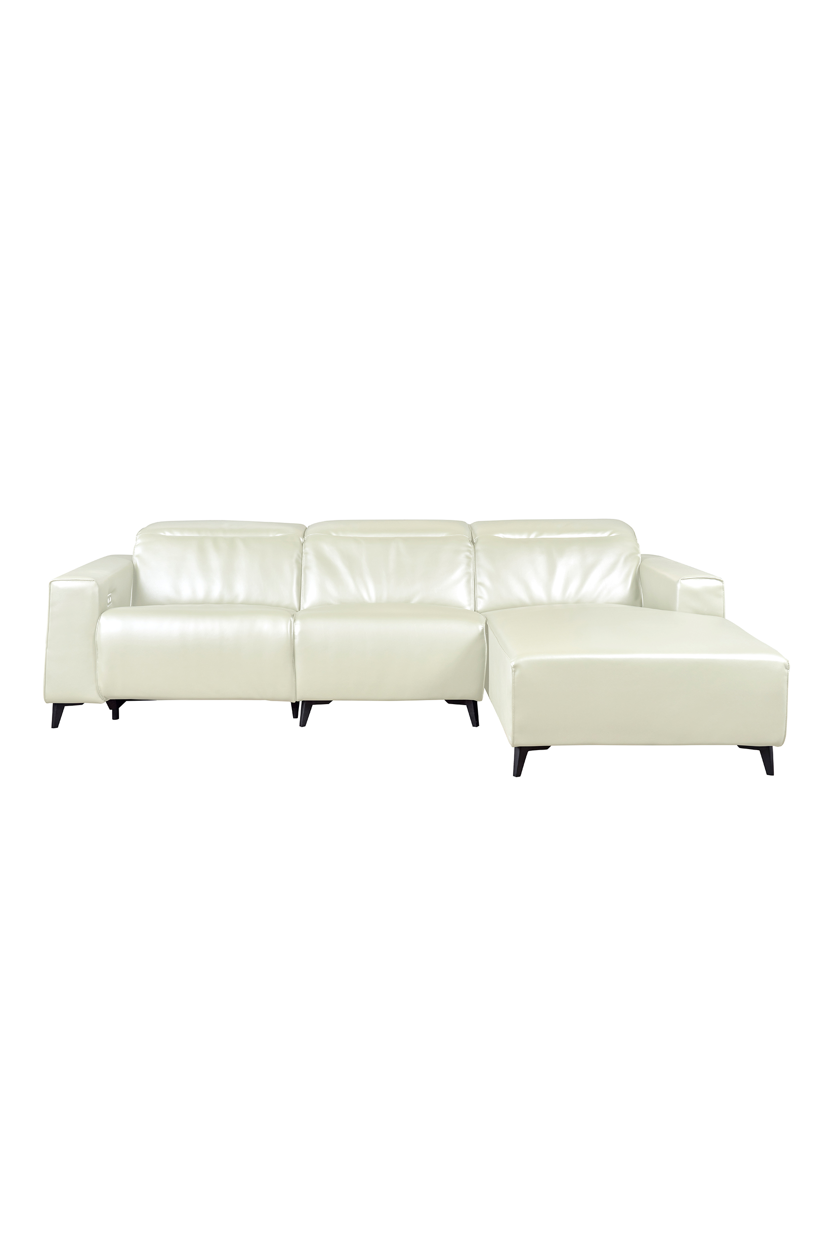 Terzigno L-Shape Leather Sofa with Recliner