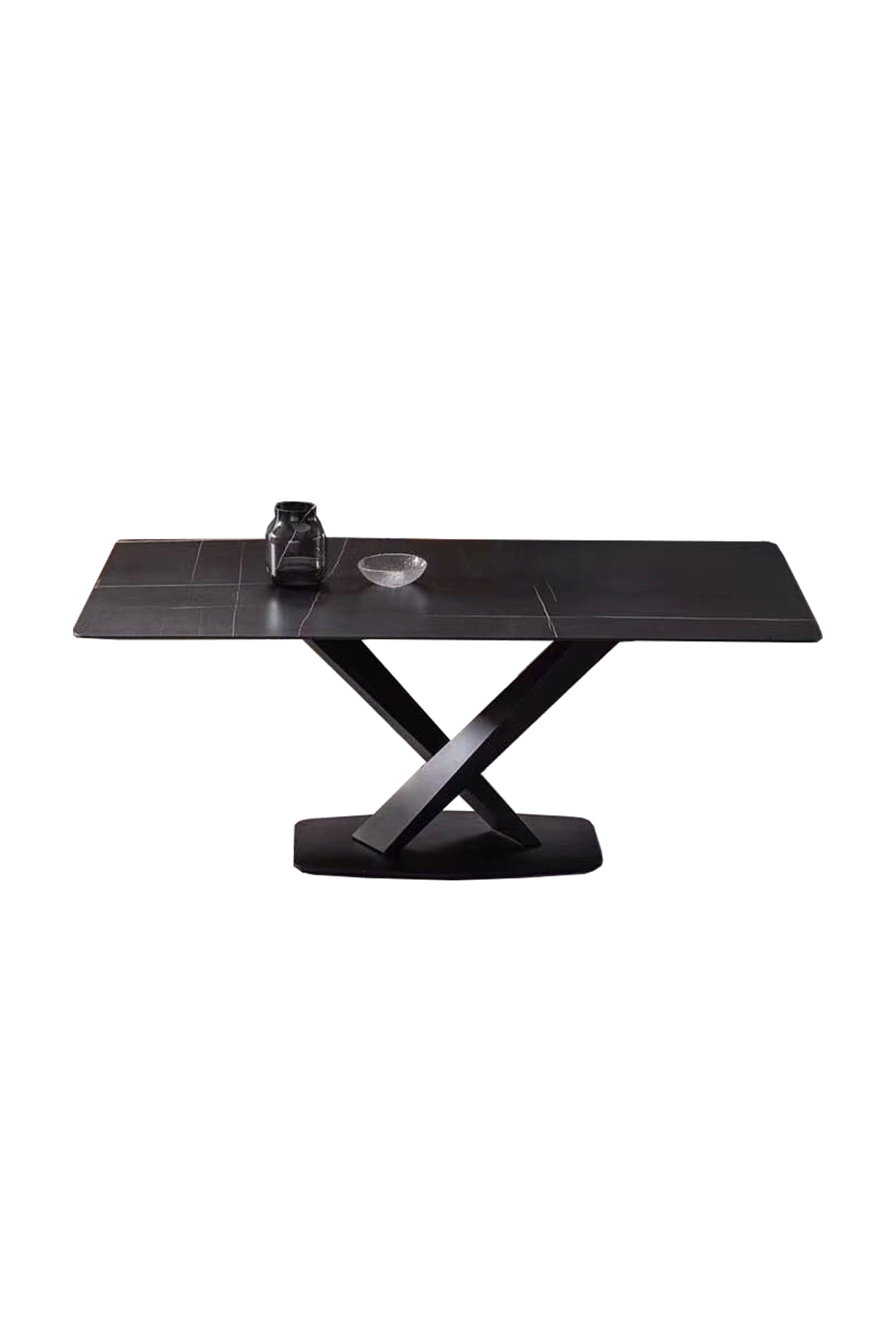 Vitoria Sintered Stone Matte Marquina Gold Dining Table