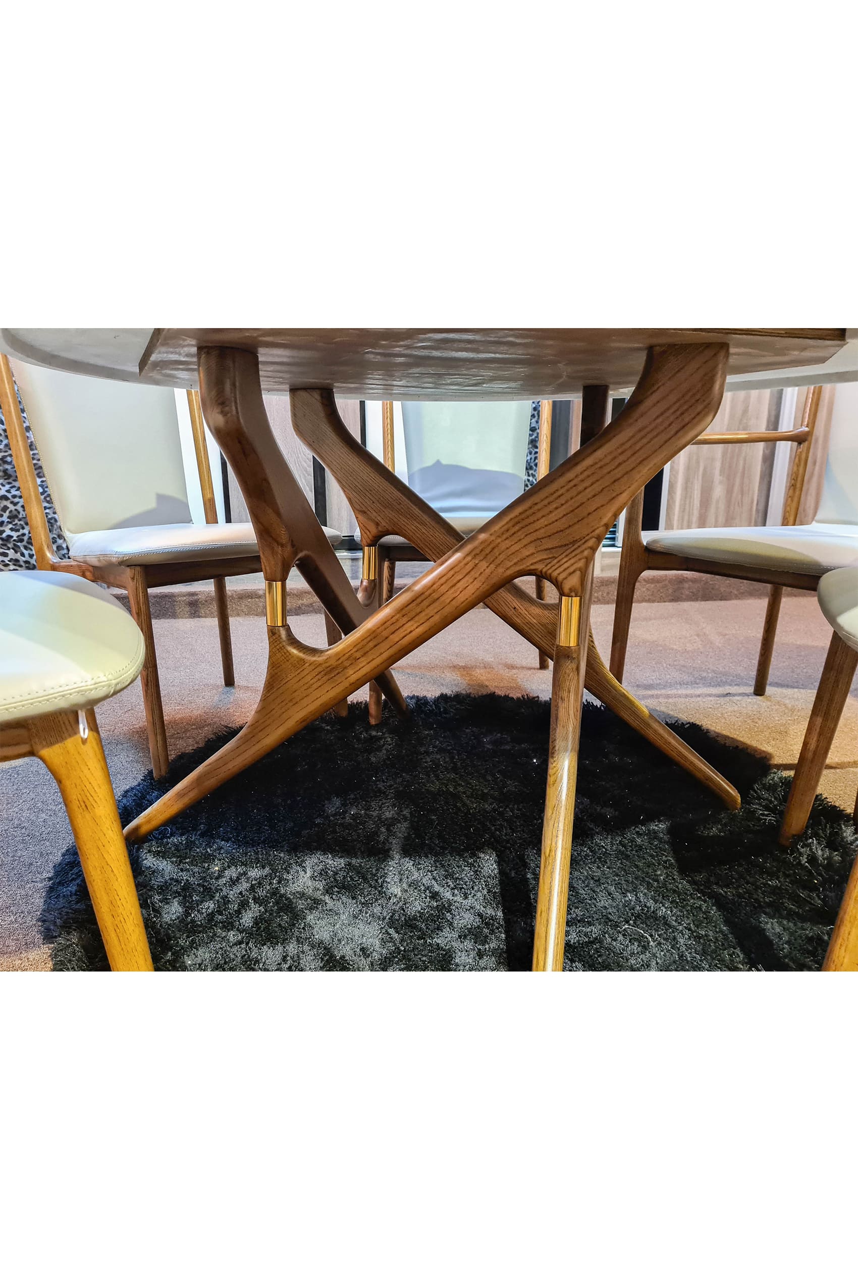 Zannotta Cultured Marble Venus White Dining Table