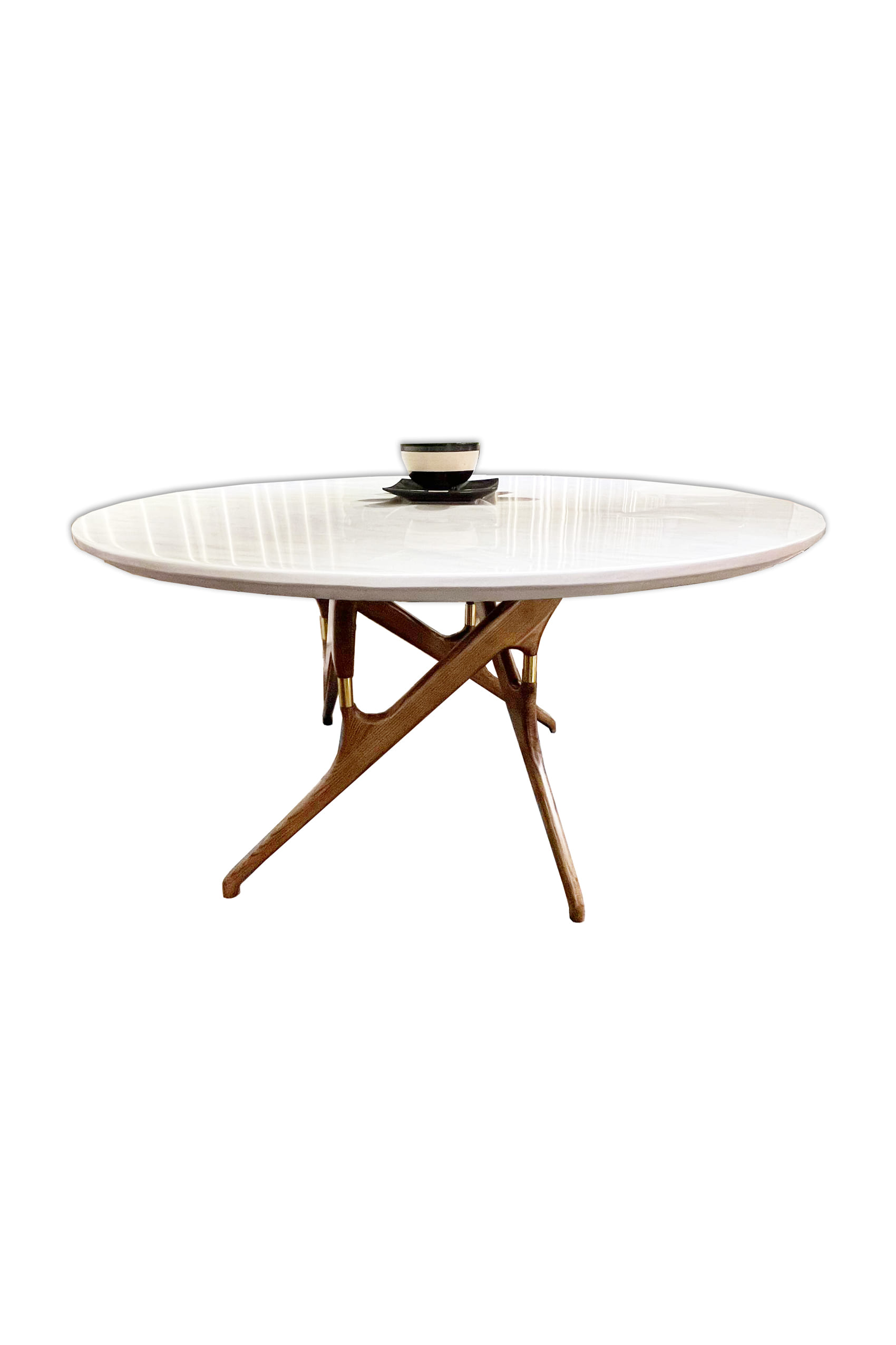 Zannotta Cultured Marble Venus White Dining Table