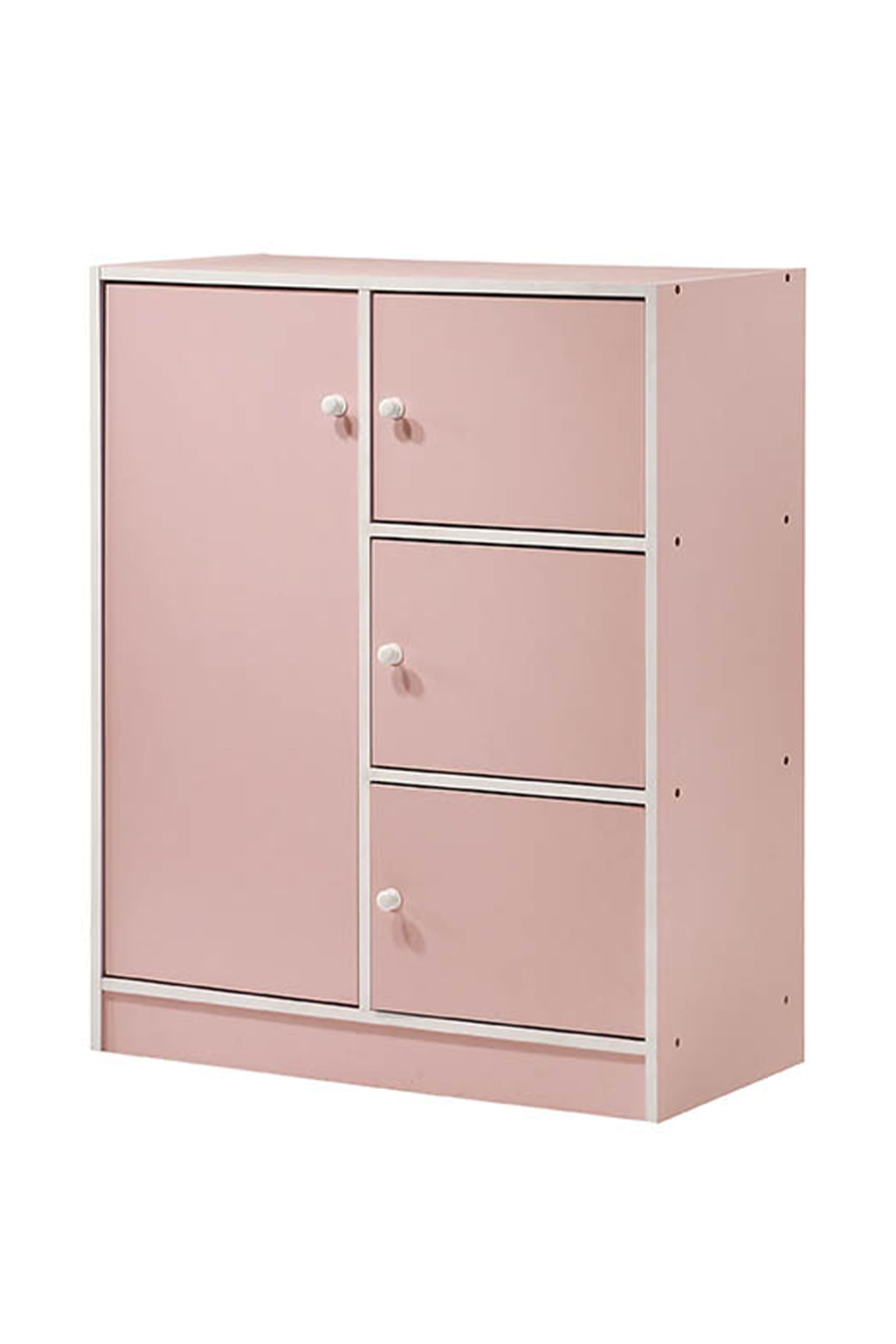 4 Door Pink Children Multipurpose Cabinet