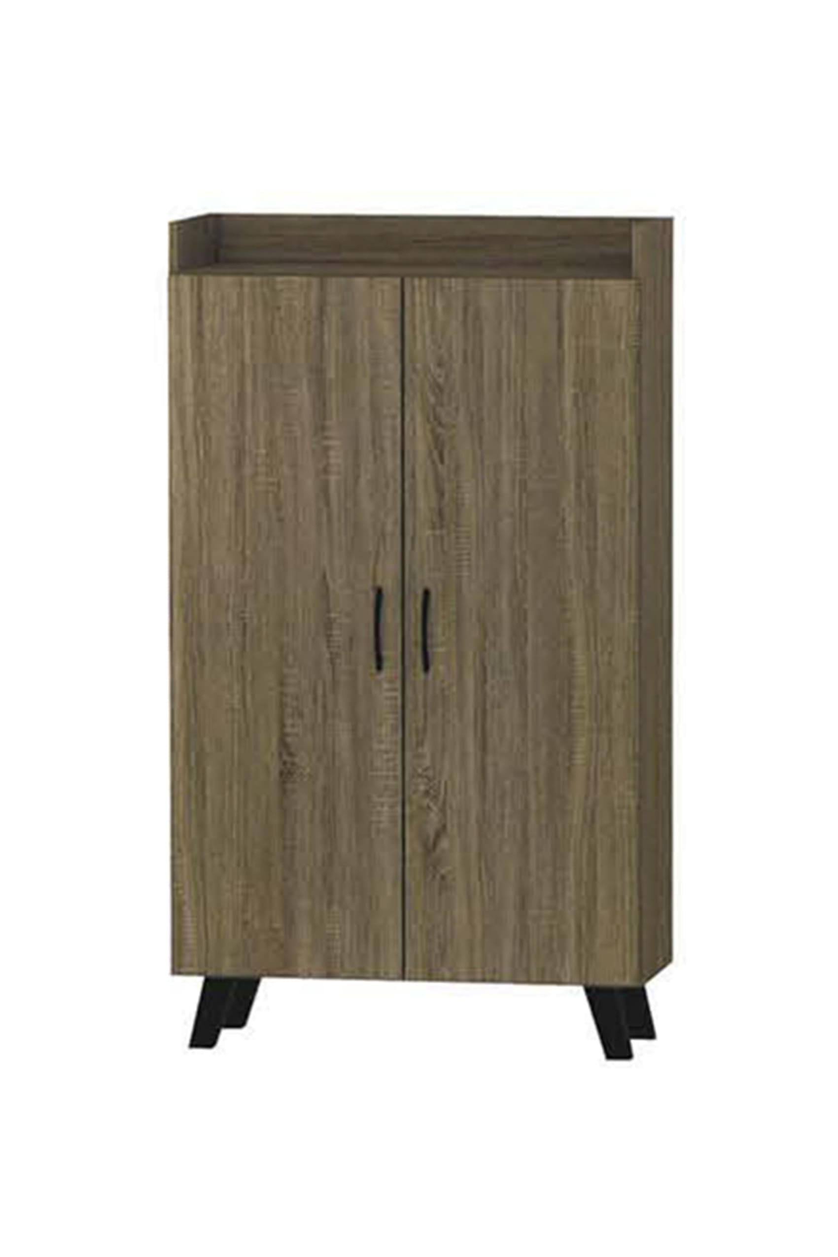 2 Door Oak Shoe Cabinet