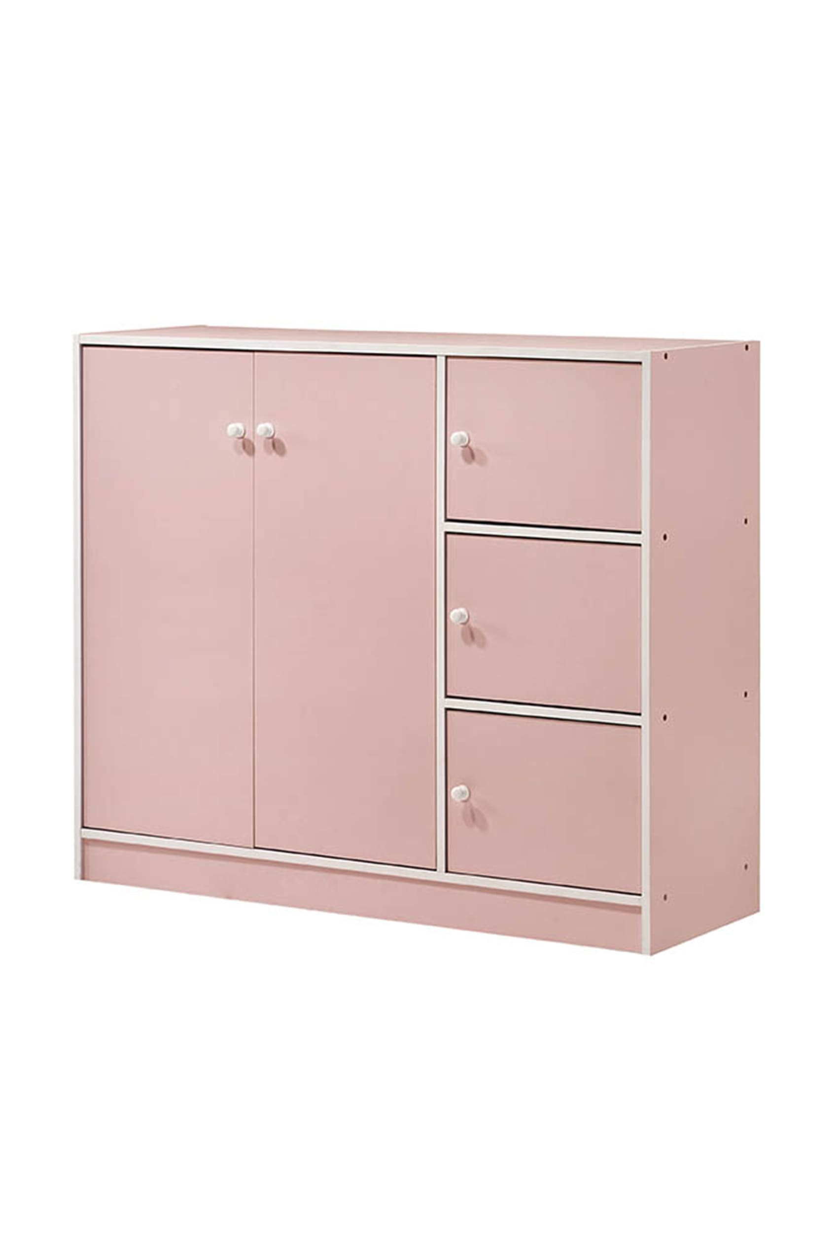 5 Door Pink Children Multipurpose Cabinet