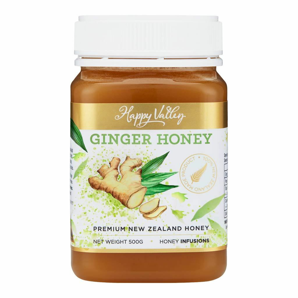 Happy Valley Premium New Zealand Manuka Ginger Honey (500g) 29/01/2023