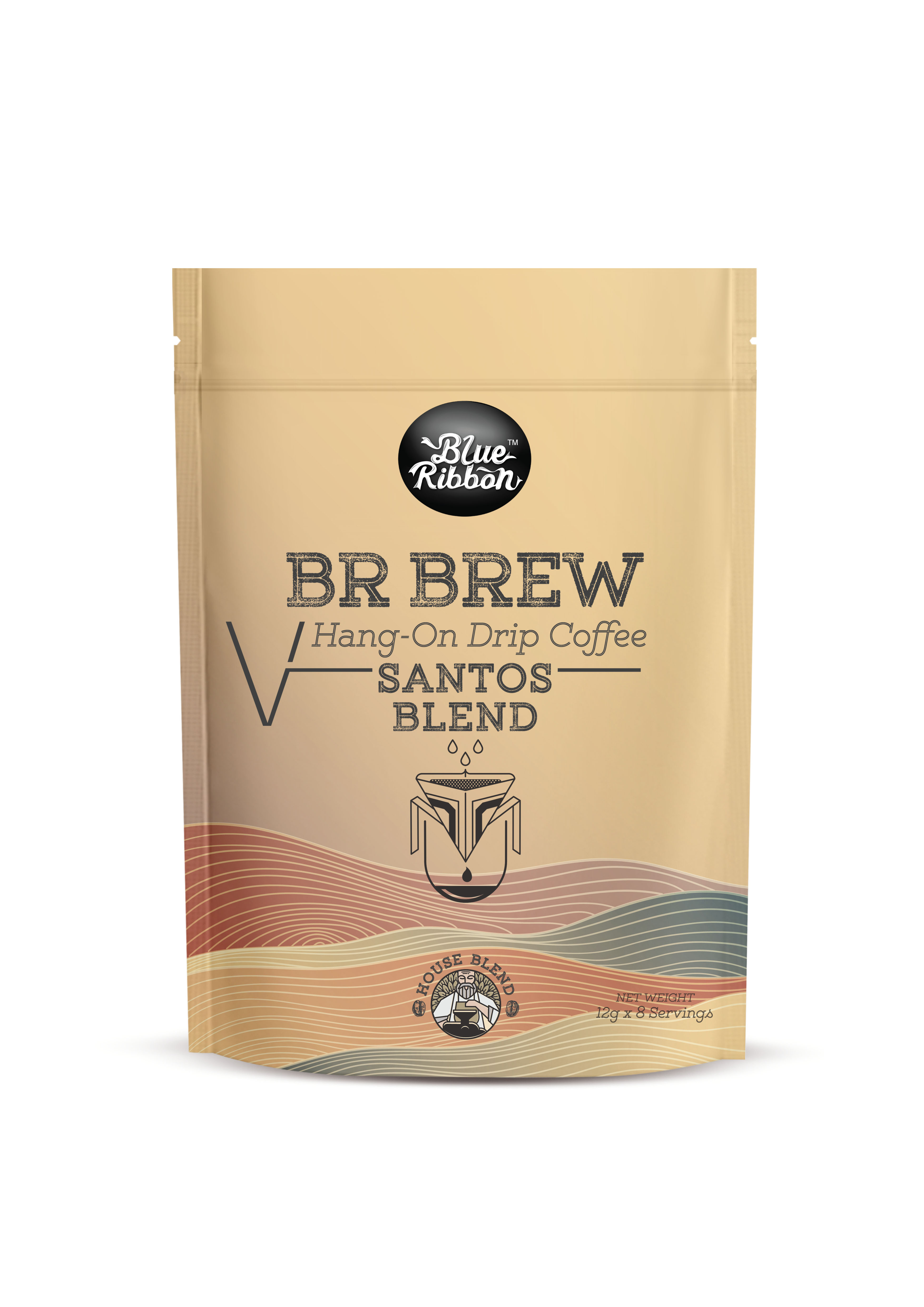 BR BREW V HANG-ON DRIP COFFEE - SANTOS BLEND