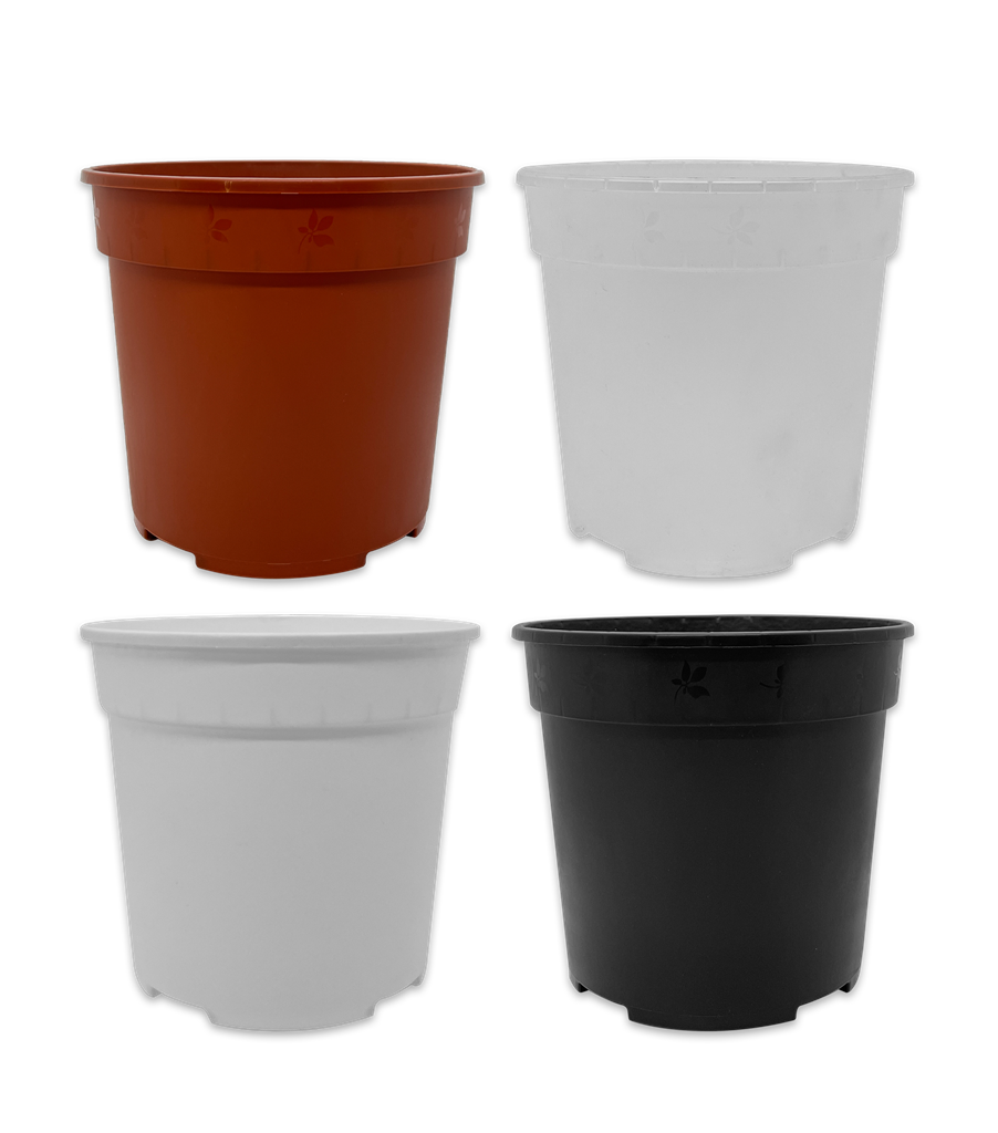 OCTO Plastic Plant Pot 170 (Black/Brown/White/Transparent)