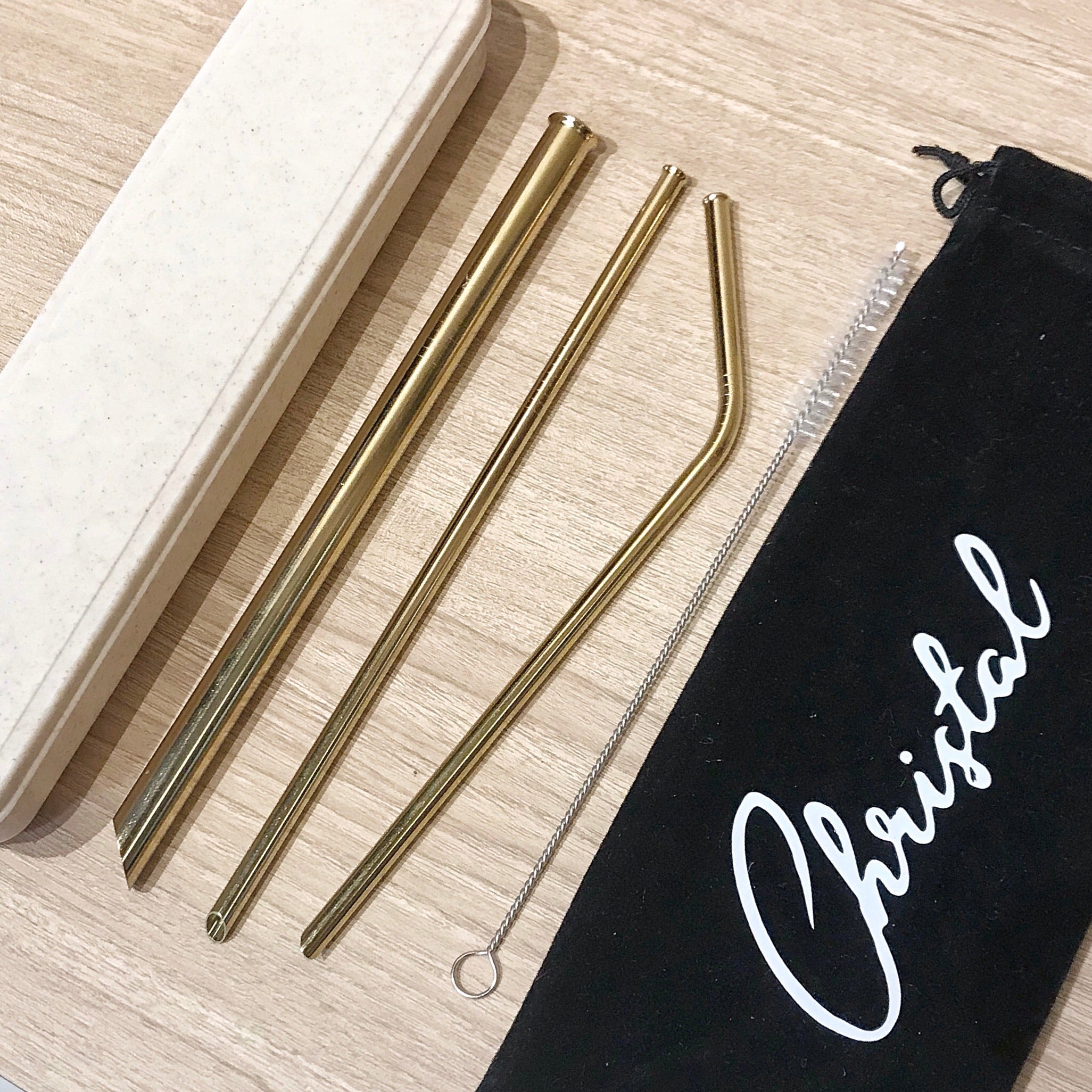 Luxe Stainless Steel Straws (Individual) with Brush (Not for Tumbler) - SILVER-MyDreamVibe.Co