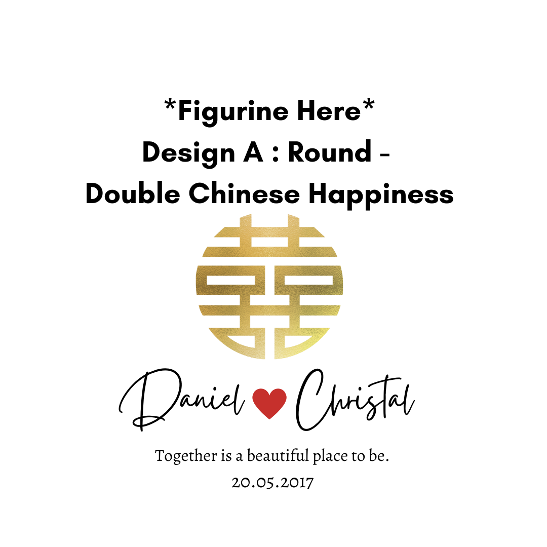 Wedding Gift - Couple Marble Short Mug with Figurine Display in Wooden Box 