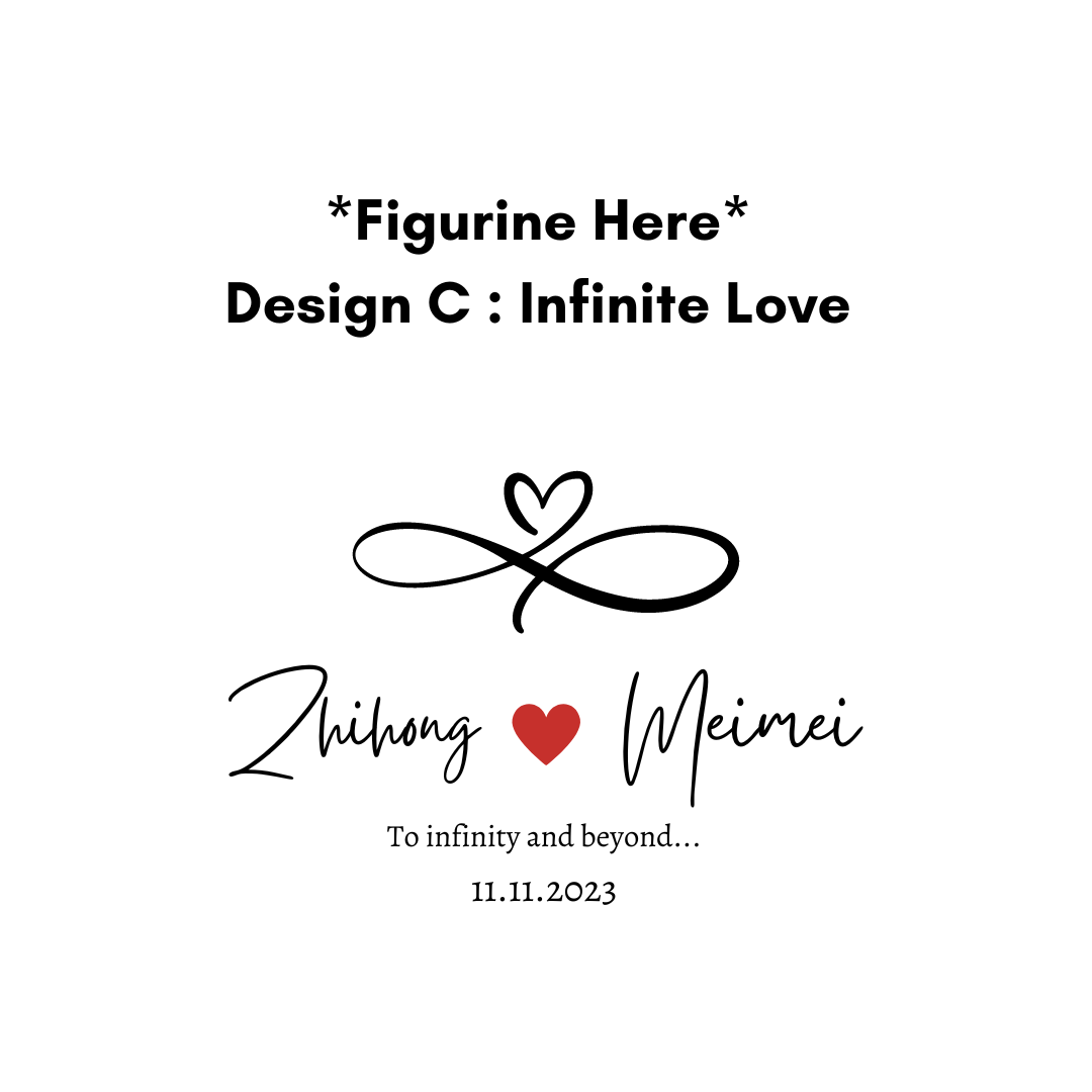 Wedding Gift - Couple Marble Short Mug with Figurine Display in Wooden Box 